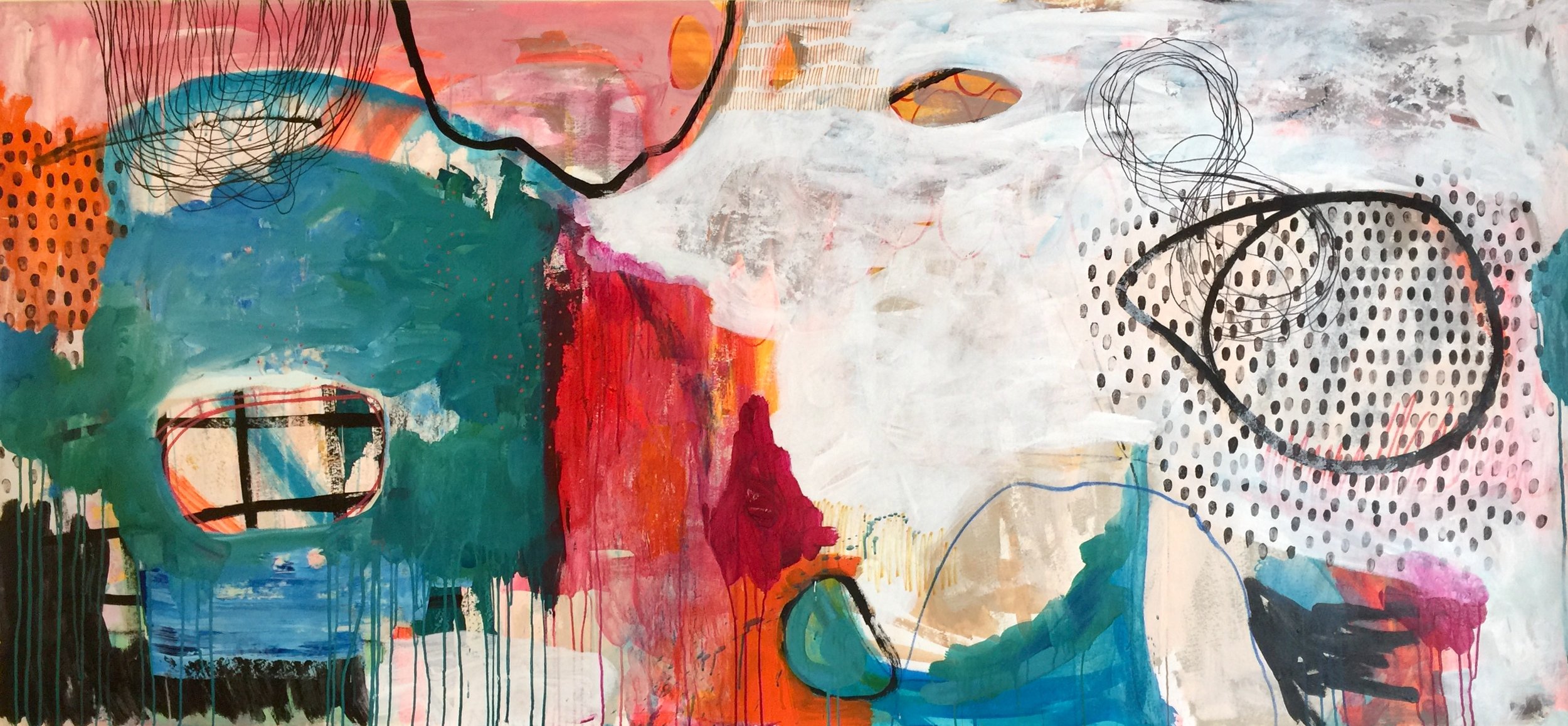 "Bright Future" - 48" x 90" - mixed media on paper