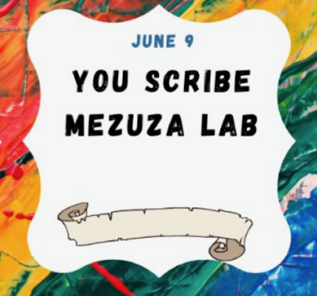 You Scribe Mezuza Lab!    SUNDAY JEWISH KIDS CLUB     