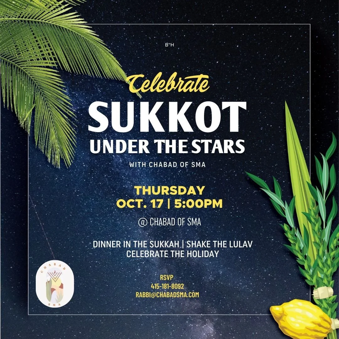 First Day of Sukkot  Services 10 am,  Dinner 5 pm under the Stars