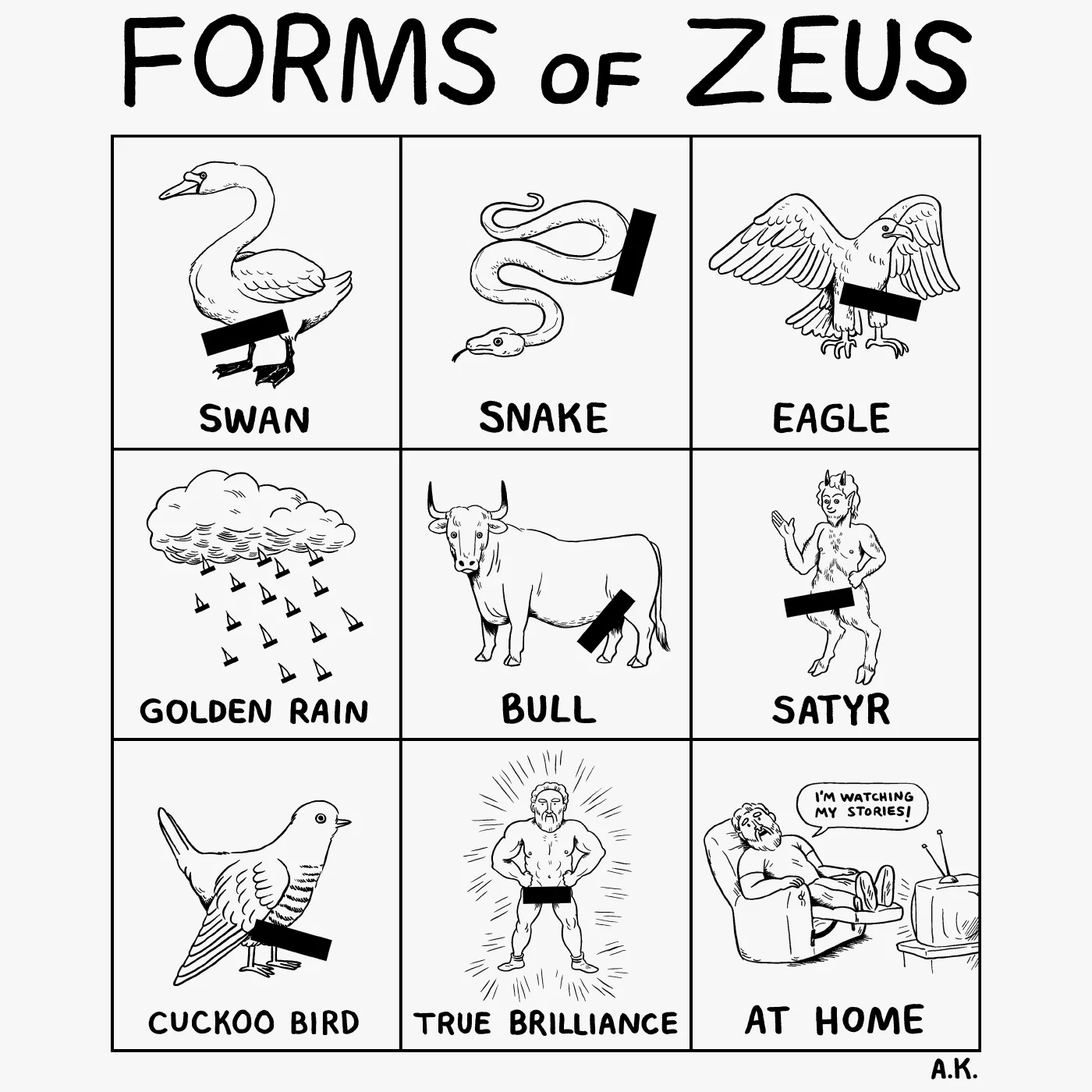 Mythunderstood "Forms of Zeus" Tee — Dragon Wagon Radio