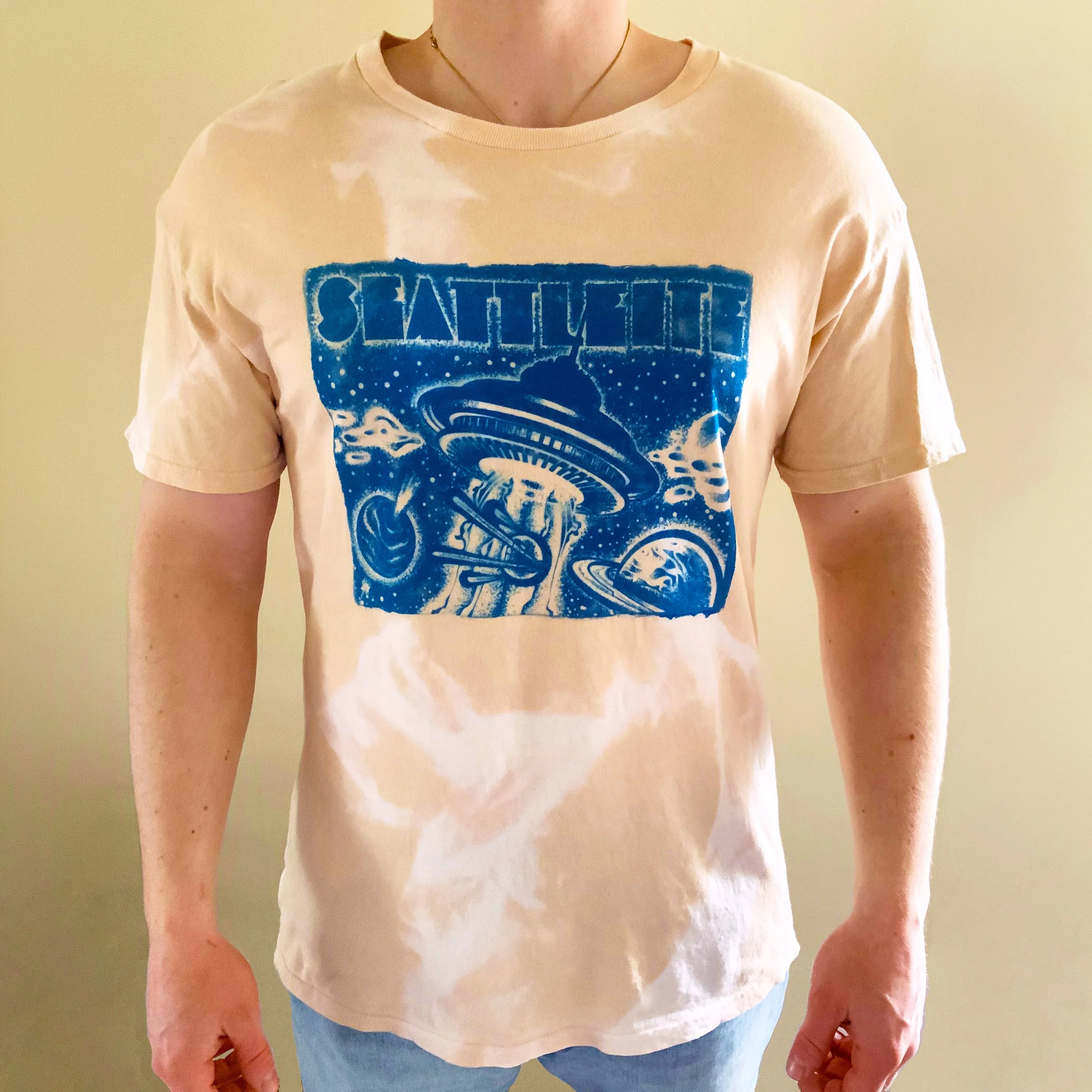 Seattleite Acid Wash Cyanotype T Shirt