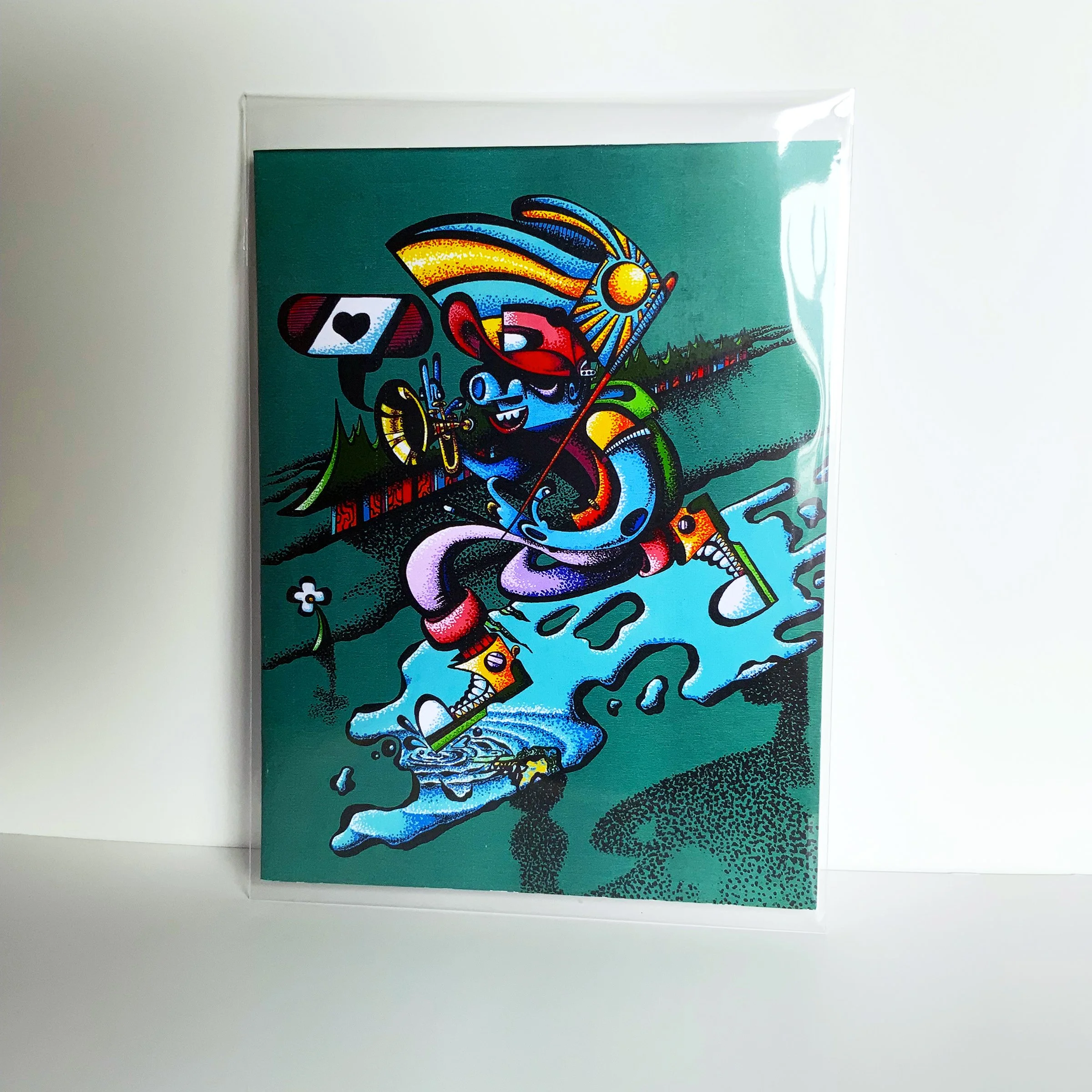 "The Trumpeter" Greeting Card 4.25x5.5"