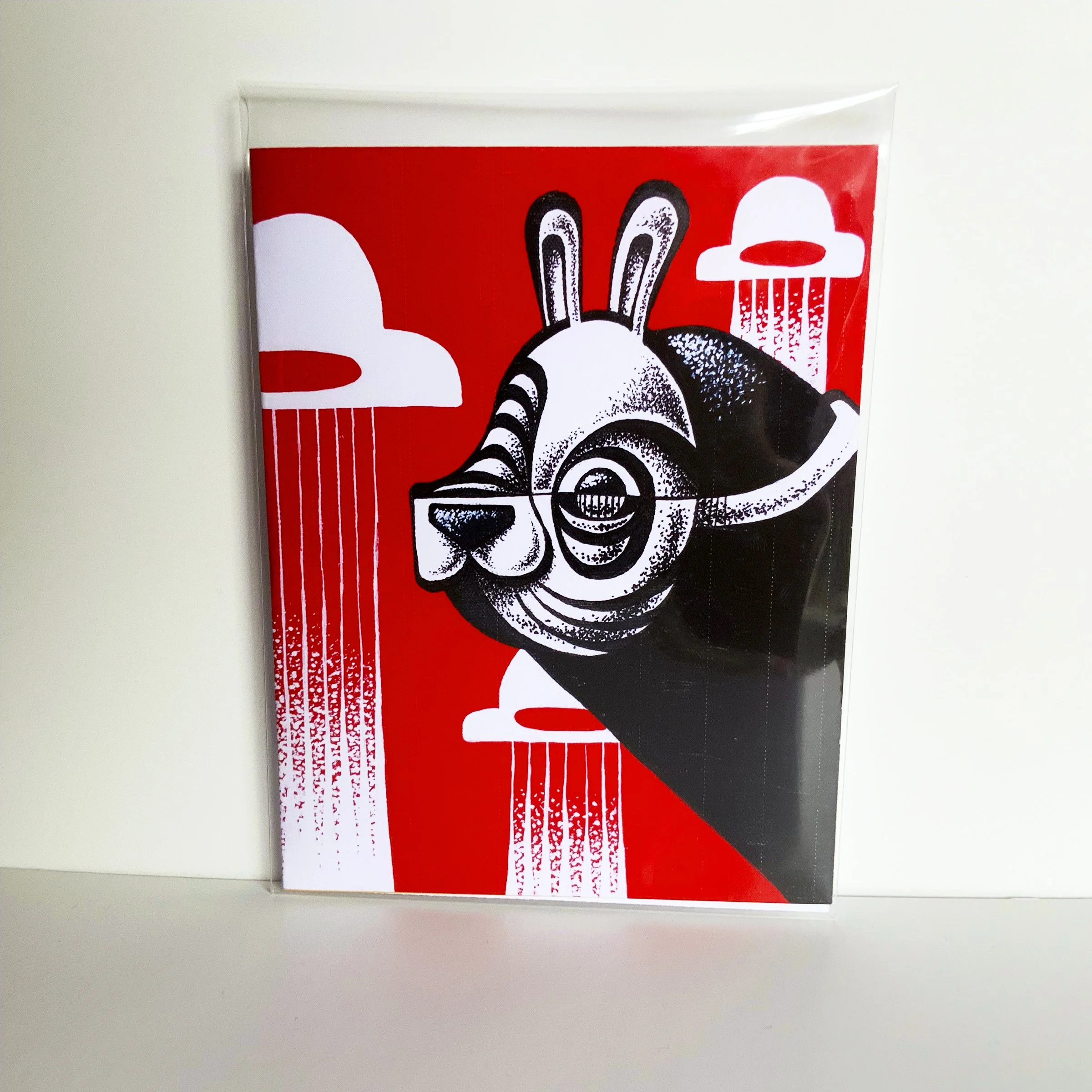 "White Rabbit" Greeting Card 4.25x5.5"