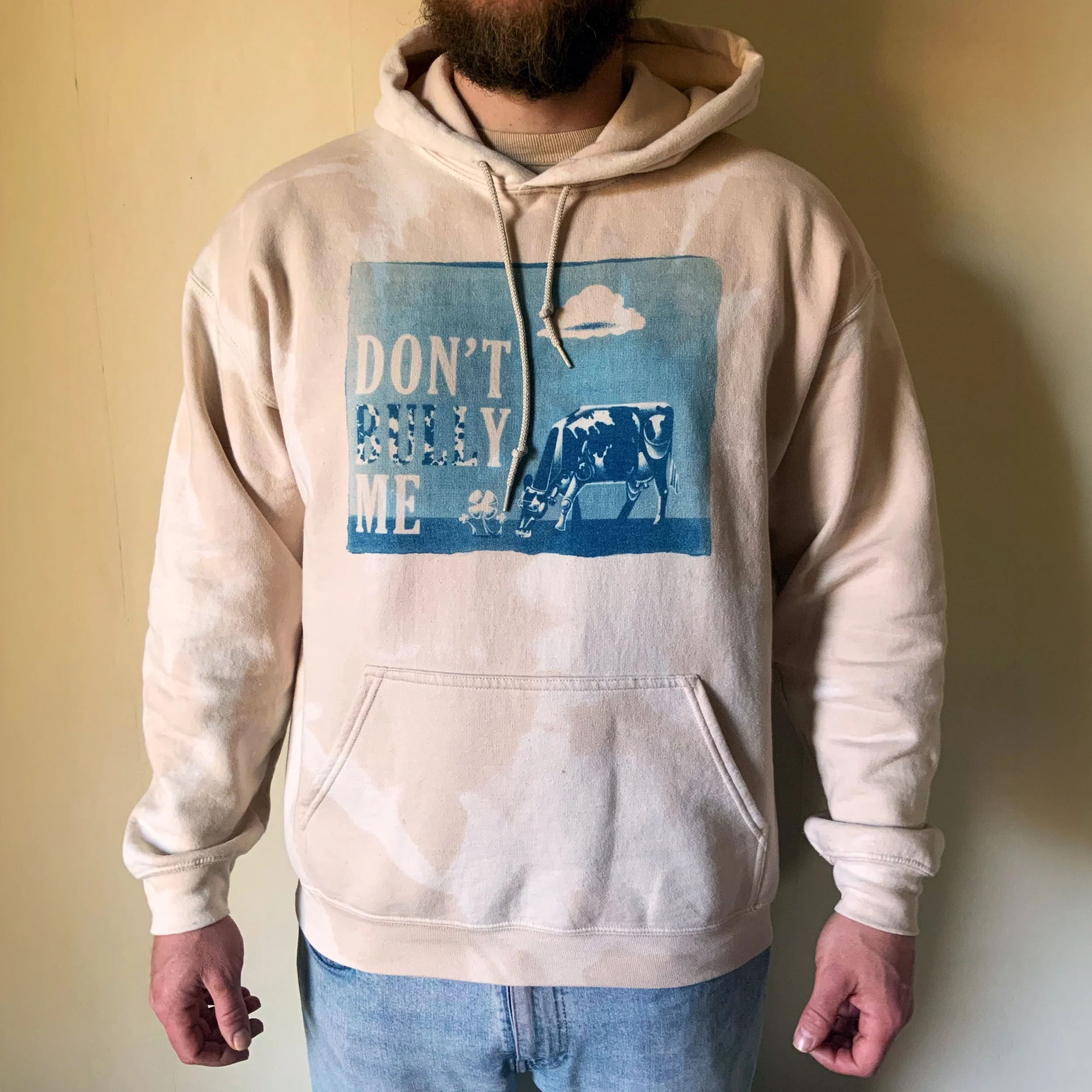 Don't Bully Me Acid Wash Cyanotype Hoodie
