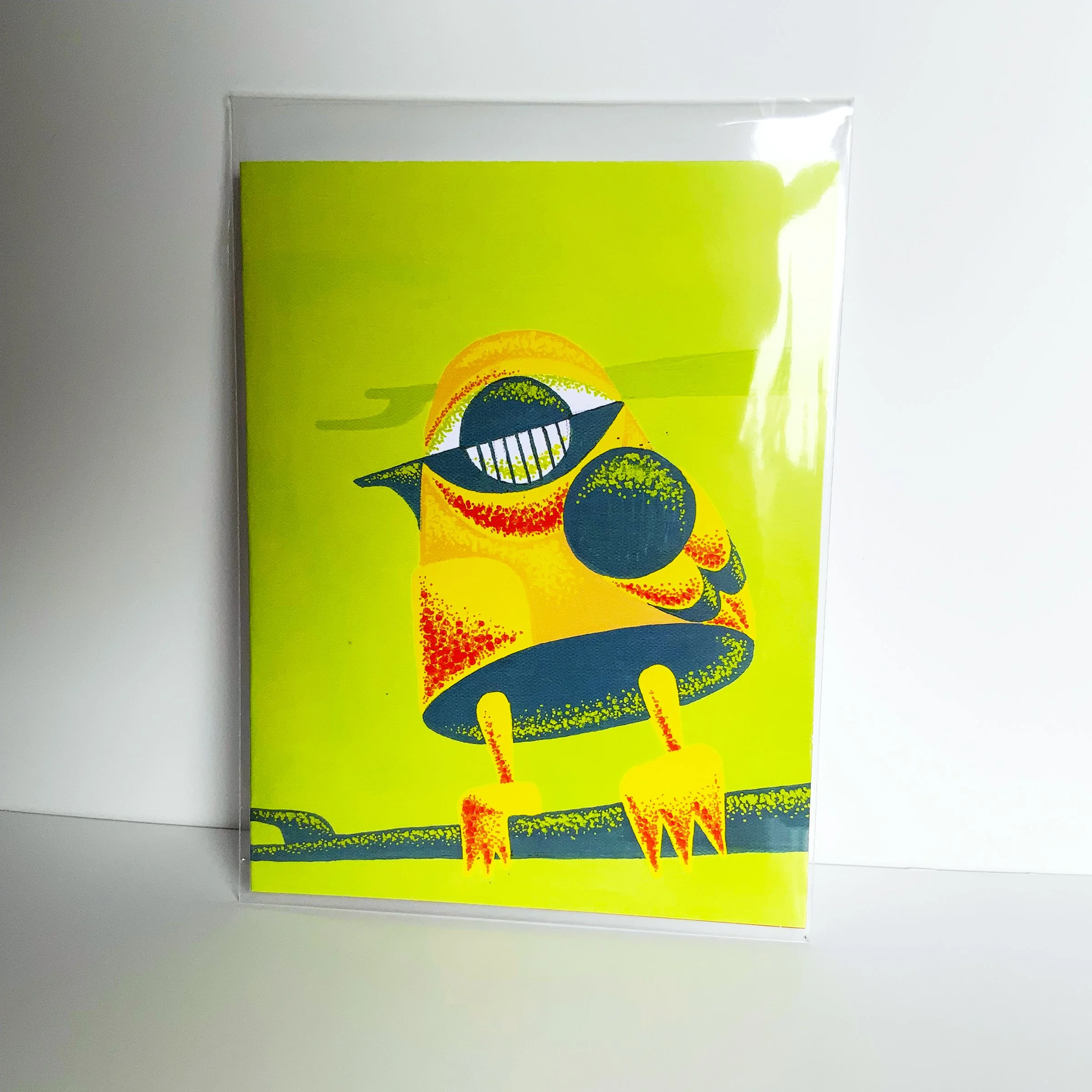 "Yellow Bird" Greeting Card 4.25x5.5"