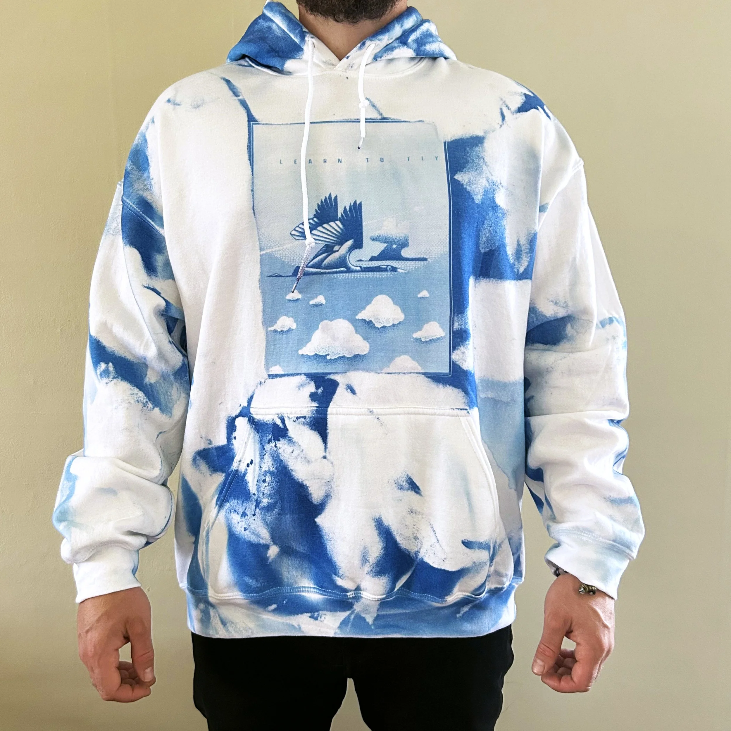 Learn To Fly Tie Dye Cyanotype T Shirt (Copy)