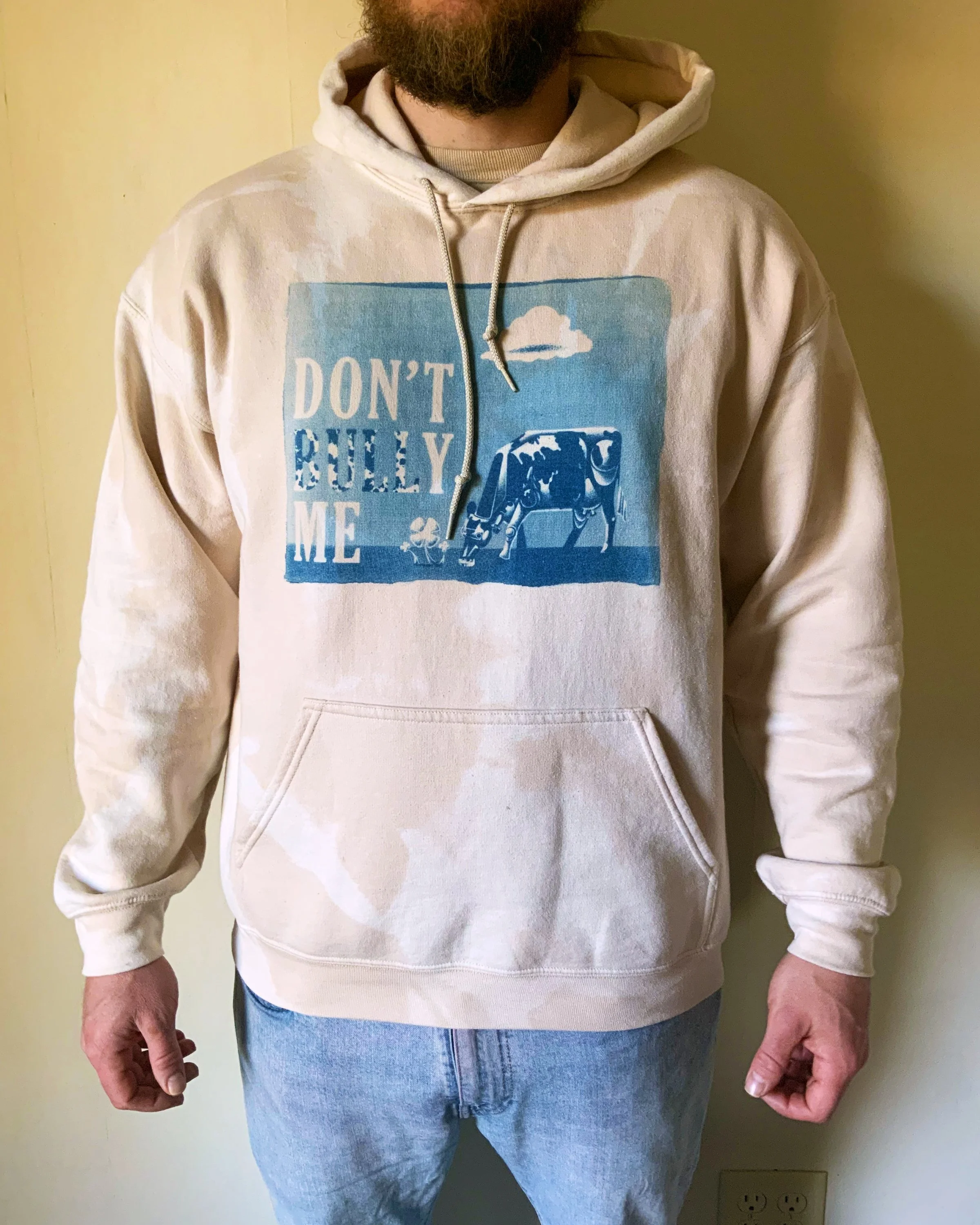 Don't Bully Me Acid Wash Cyanotype Hoodie