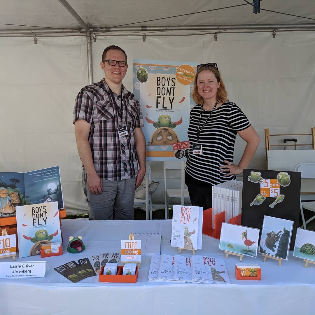 Our booth setup for the Orange County Children's Book Festival. Find us in both C4 from 9:30am-4pm!