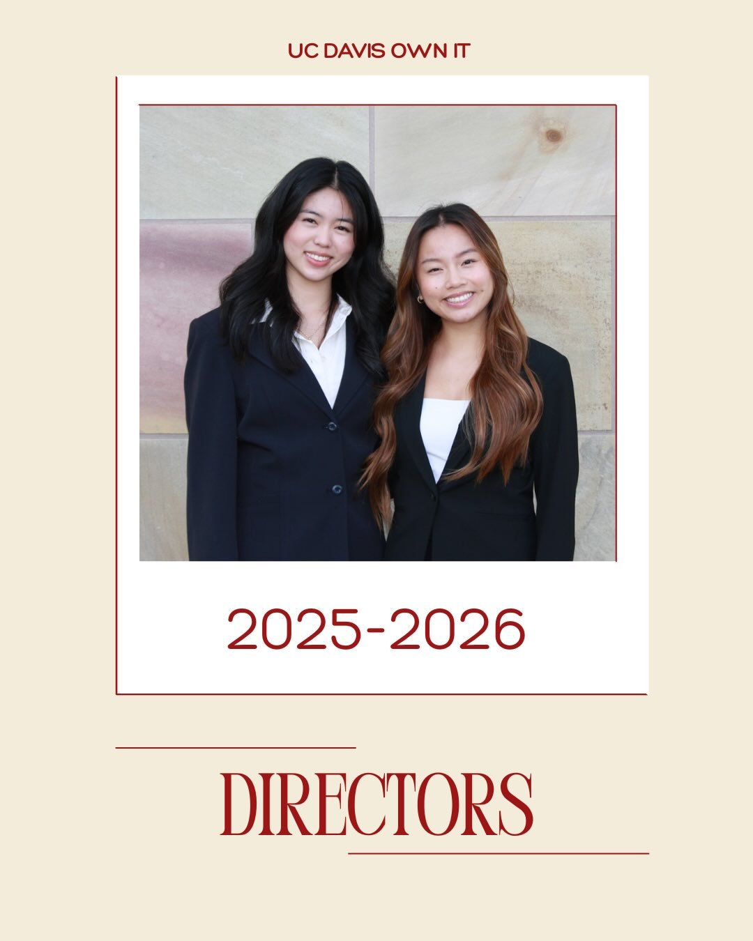 Introducing our 2025-2026 OWN IT Directors!&hearts;️

Meet our co-directors Arianna Kim and Grace Kuang! They are responsible for leading our team &amp; bringing the creative visions of the OWN IT conference and festival to life! 

Arianna Kim: Exter