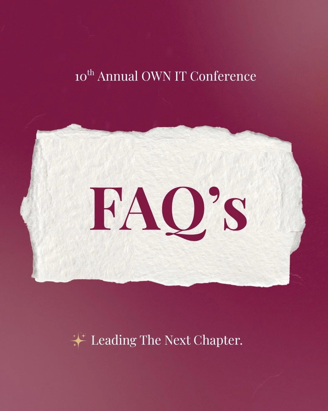Frequently Asked Questions about OWN IT Conference! ✨🖋️ Join us this Sunday, 9am-3:30pm at the ARC ballroom! 

✨Tickets are still available, purchase them linked in bio! Remember everyone is welcome! Don&rsquo;t miss out on a great opportunity to ne