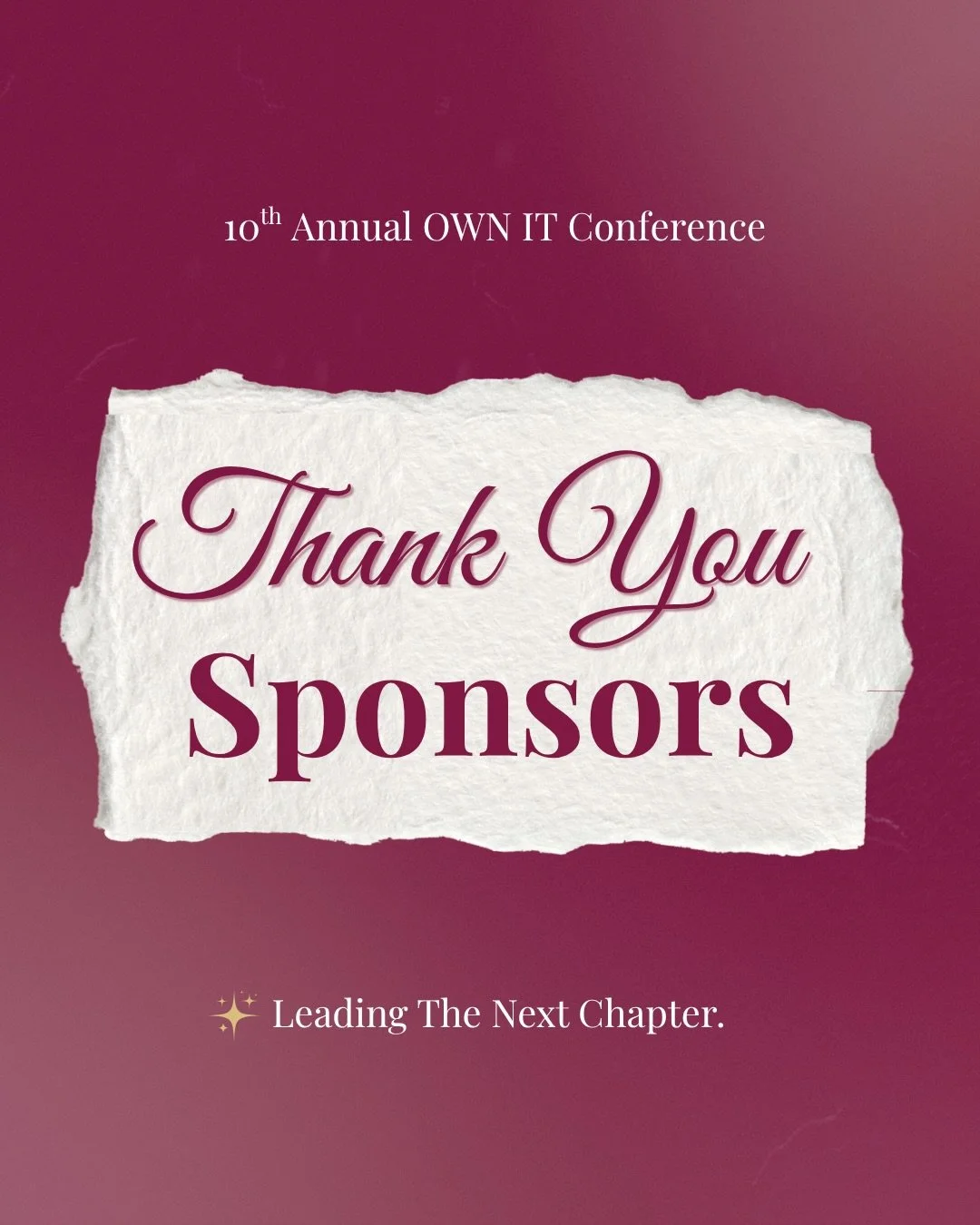 OWN IT Conference is tomorrow! 

We want to thank our sponsors for making this year&rsquo;s conference possible! 💛

Get excited because there will be many goodies given out at conference! 

Tickets are still available to be purchased (link in bio)
-