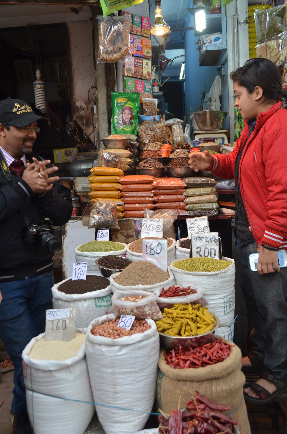Old Delhi Market spice shop Beacon Holidays India tours
