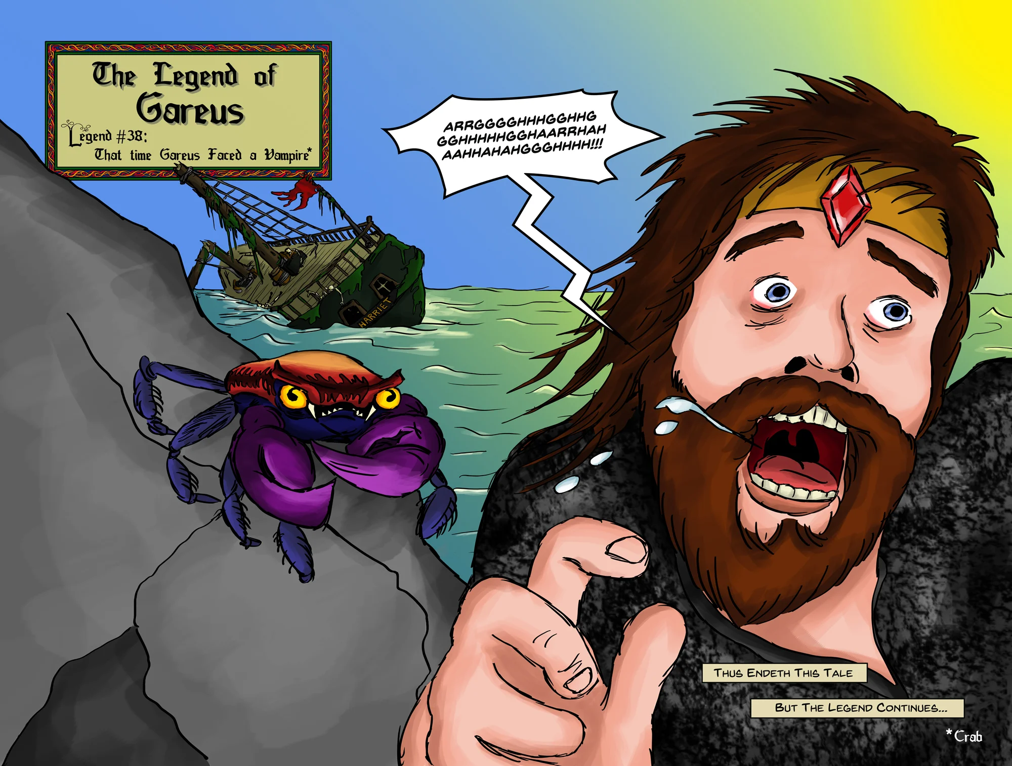 OUR FIRST dOUBLE PAGE SPREAD. gAREUS THE HEROIC STRIKES AGAIN ;-)