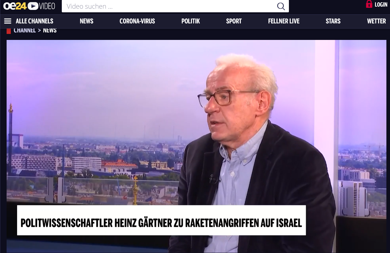 Heinz Gärtner zu Raketenangriffen auf Israel 🎬