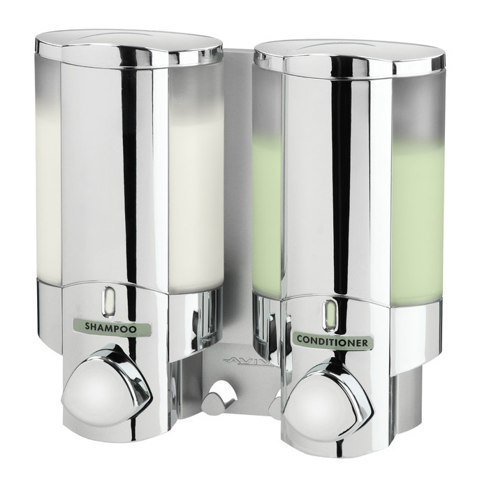 Double Shower Dispenser Chrome London Fine Soaps