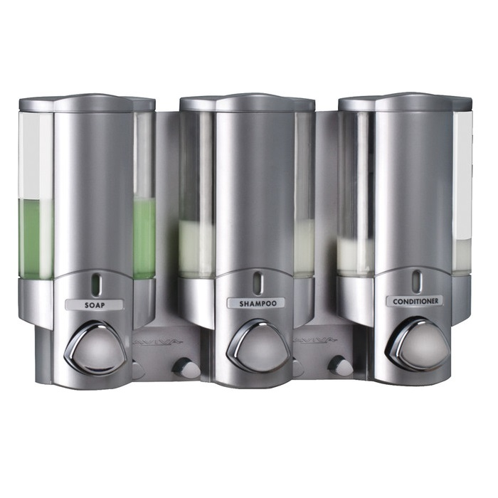 Triple Shower Dispenser Satin London Fine Soaps
