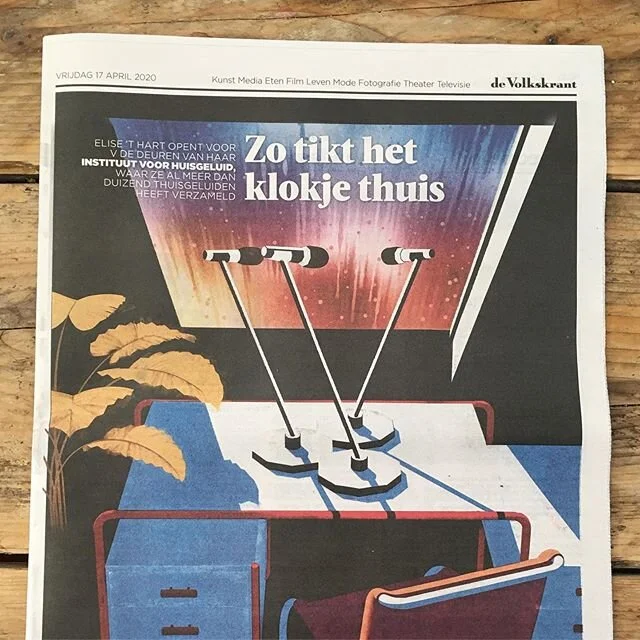 Heel trots! In de Volkskrant! ☀️🎧💛 Over het Instituut voor Huisgeluid en in het speciaal over (huis)geluiden tijdens de lock down. Met veel dank aan @anna.van.leeuwen, @adriaanvanderploeg_fotografie en @leoniebosss. Lezen en luisteren kan via de li