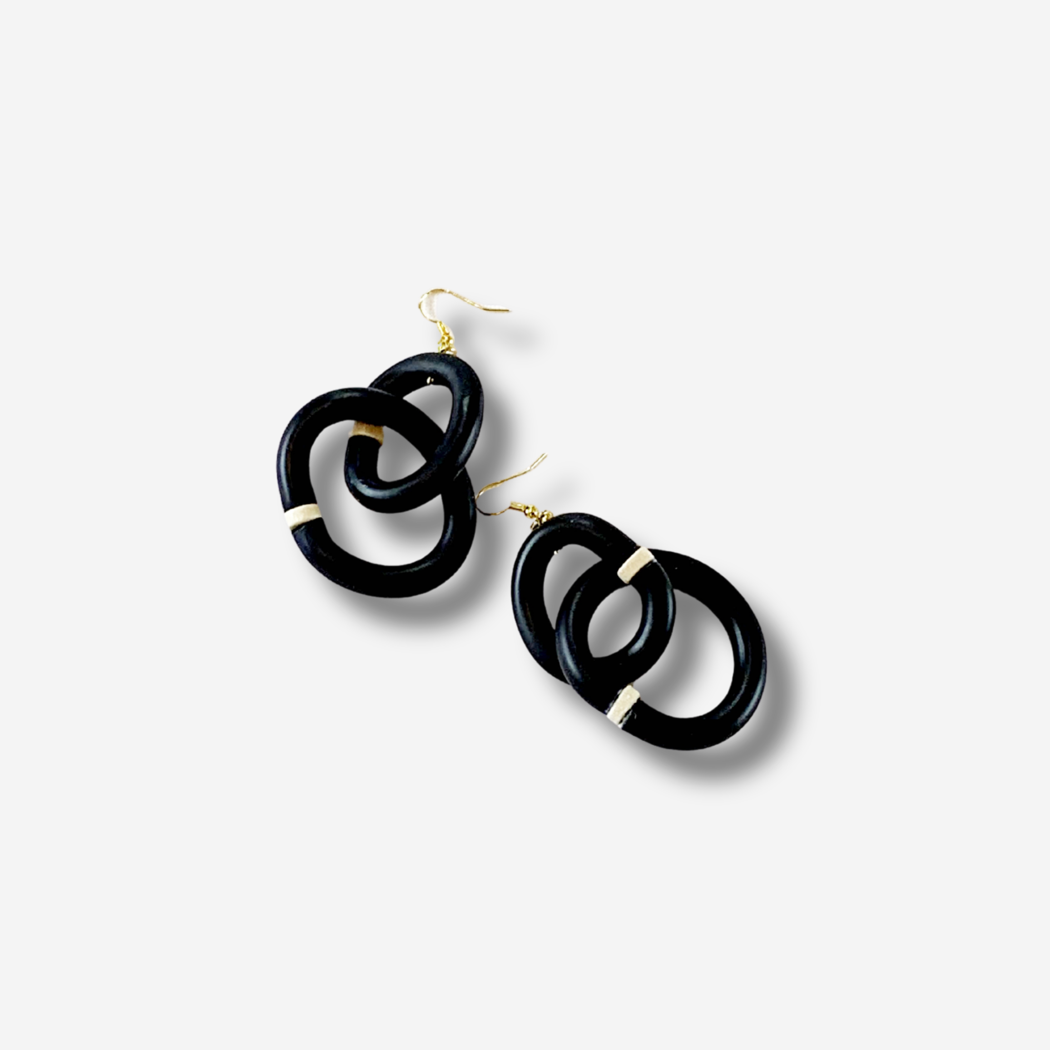 'TECLA' INTERLOCK HOOP DROP EARRING