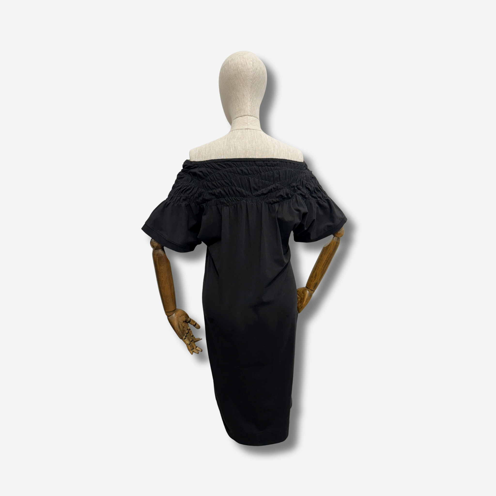 W-A SHIRRED DRESS BLACK 5.png