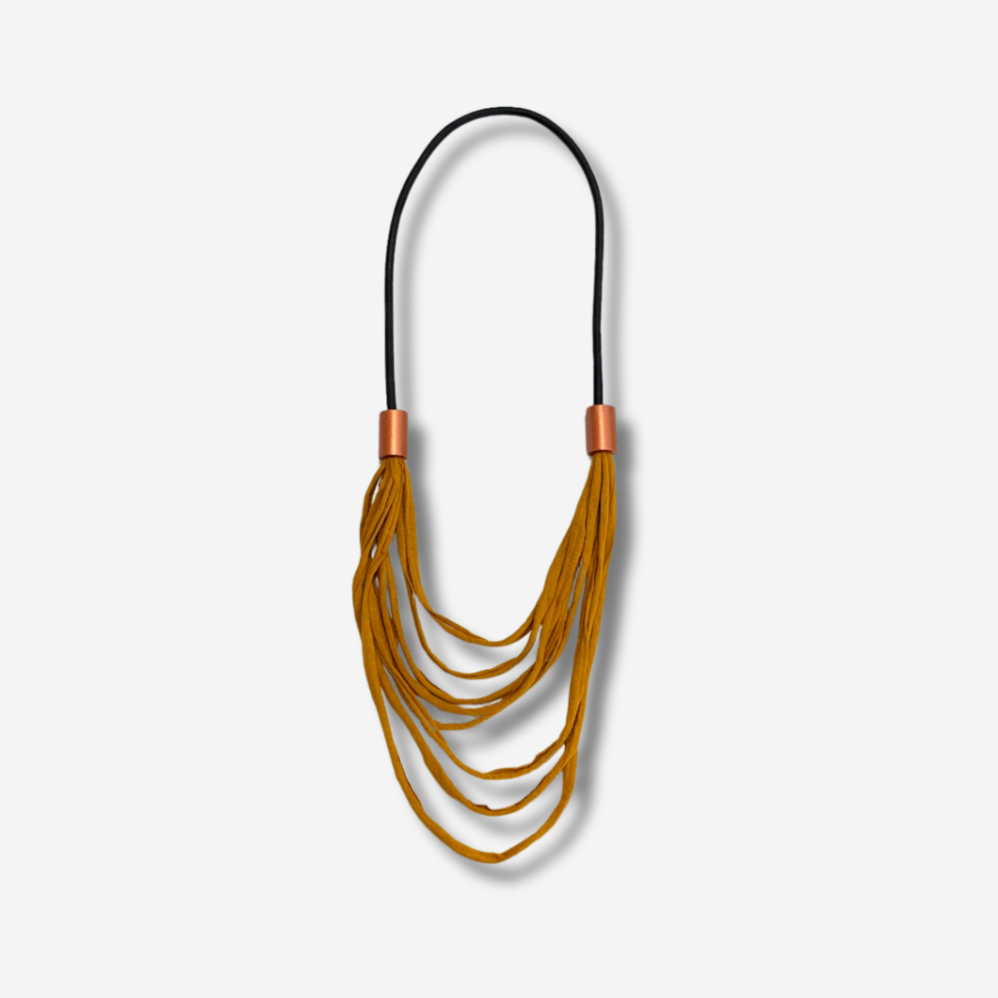 'MARALI' LAYERED FABRIC + RUBBER NECKPIECE