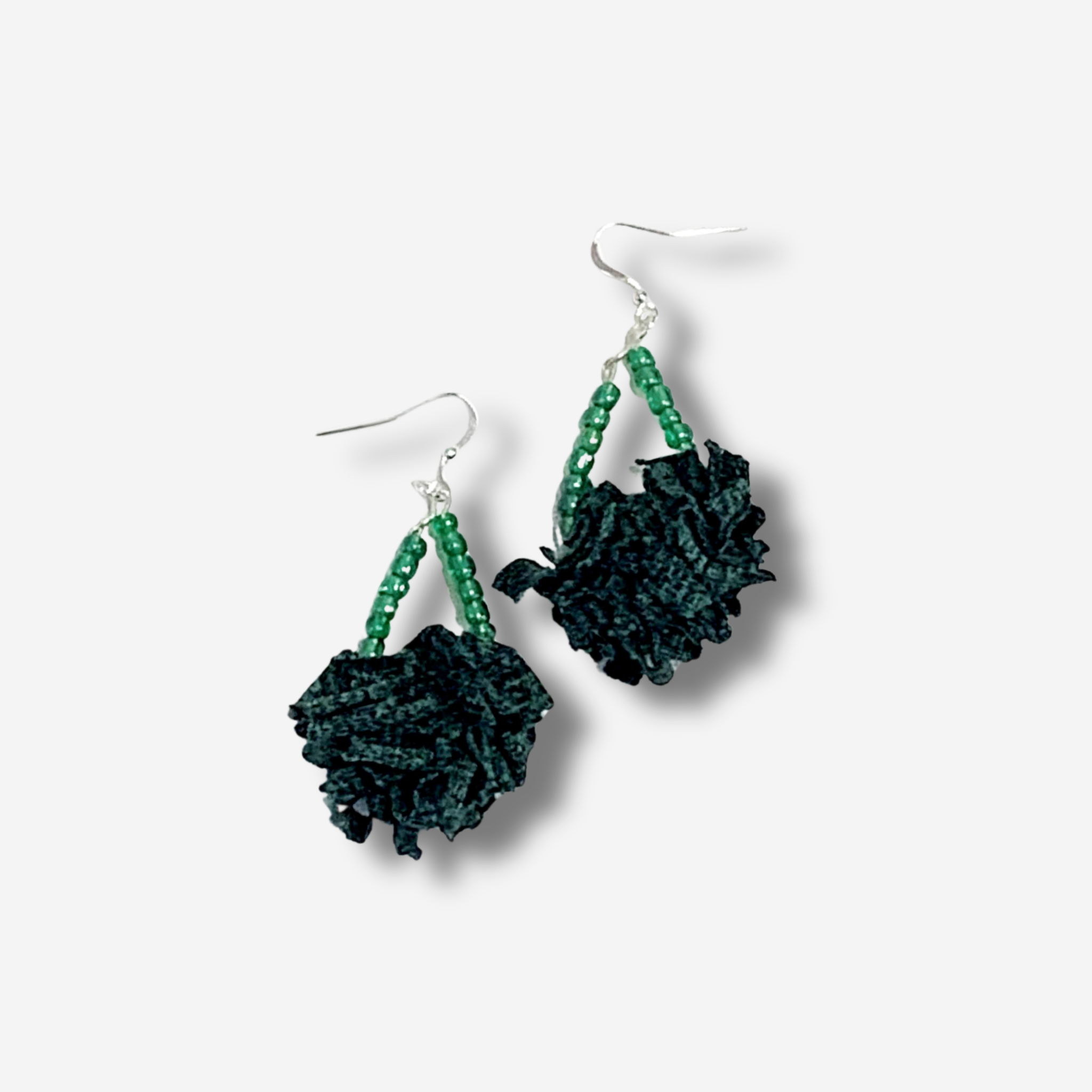 ÉSTEL' FABRIC + BEAD TEARDROP EARRING