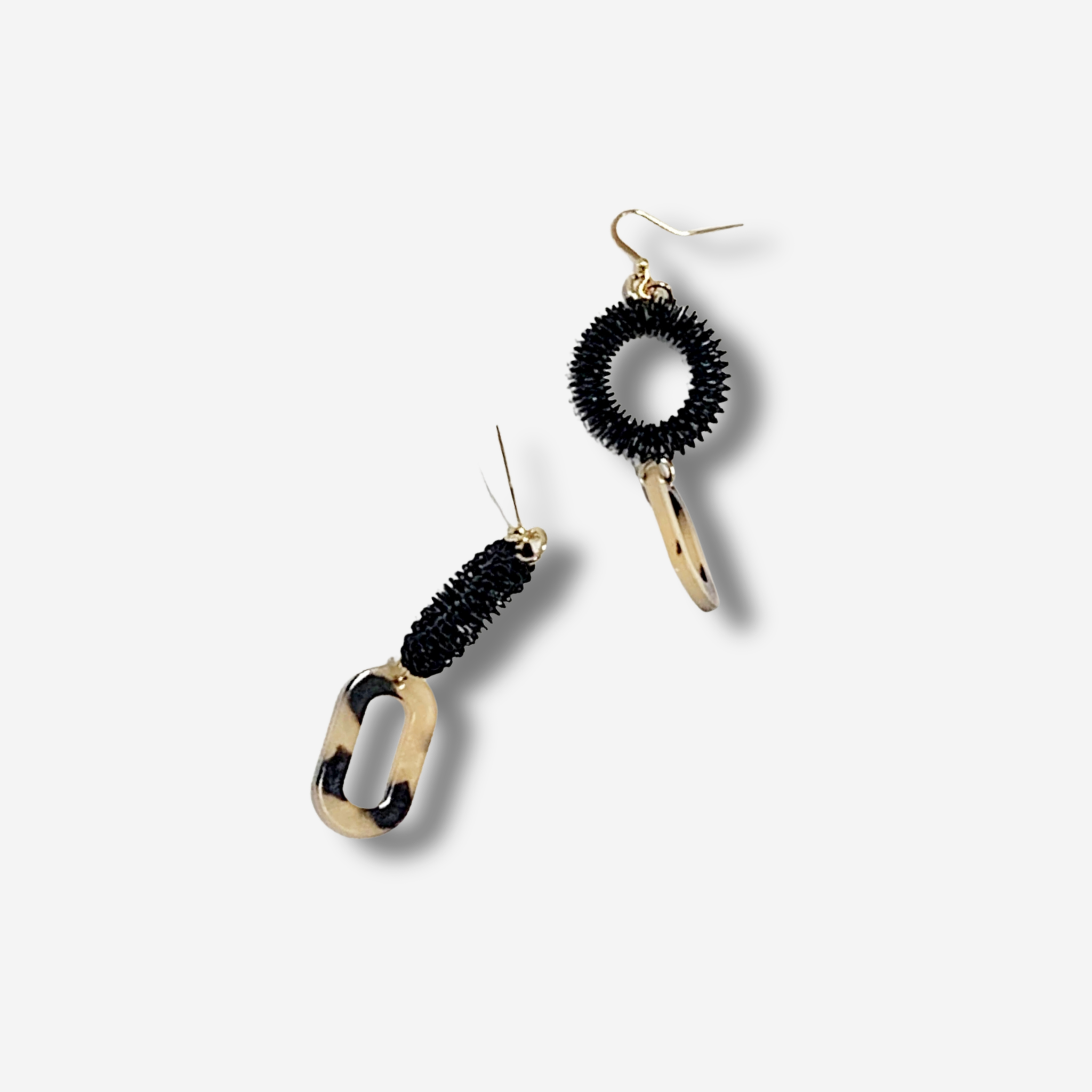 'AZAEL' RESIN + COIL DROP EARRING