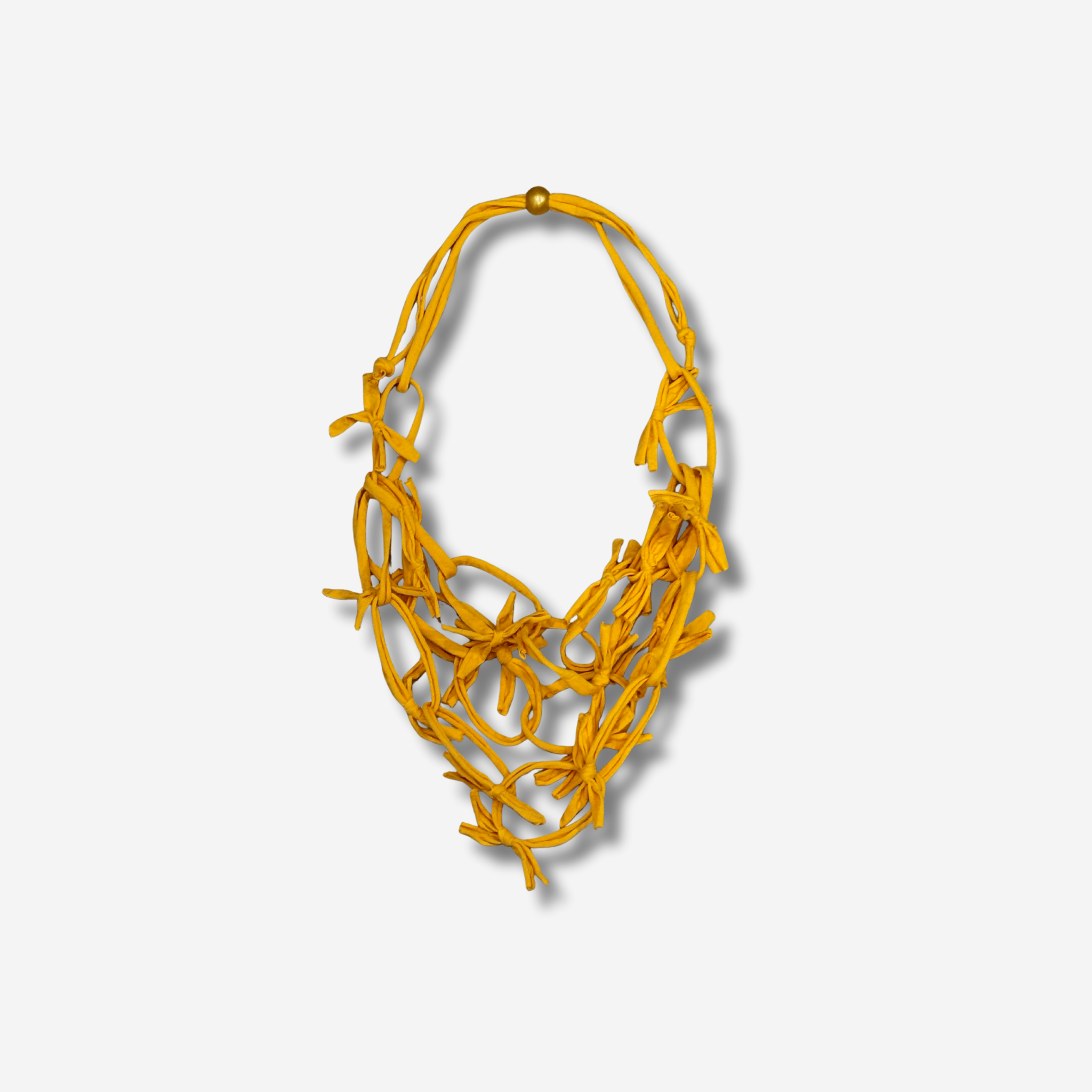 ‘Idalia’ knot knit ‘O’ ring neckpiece
