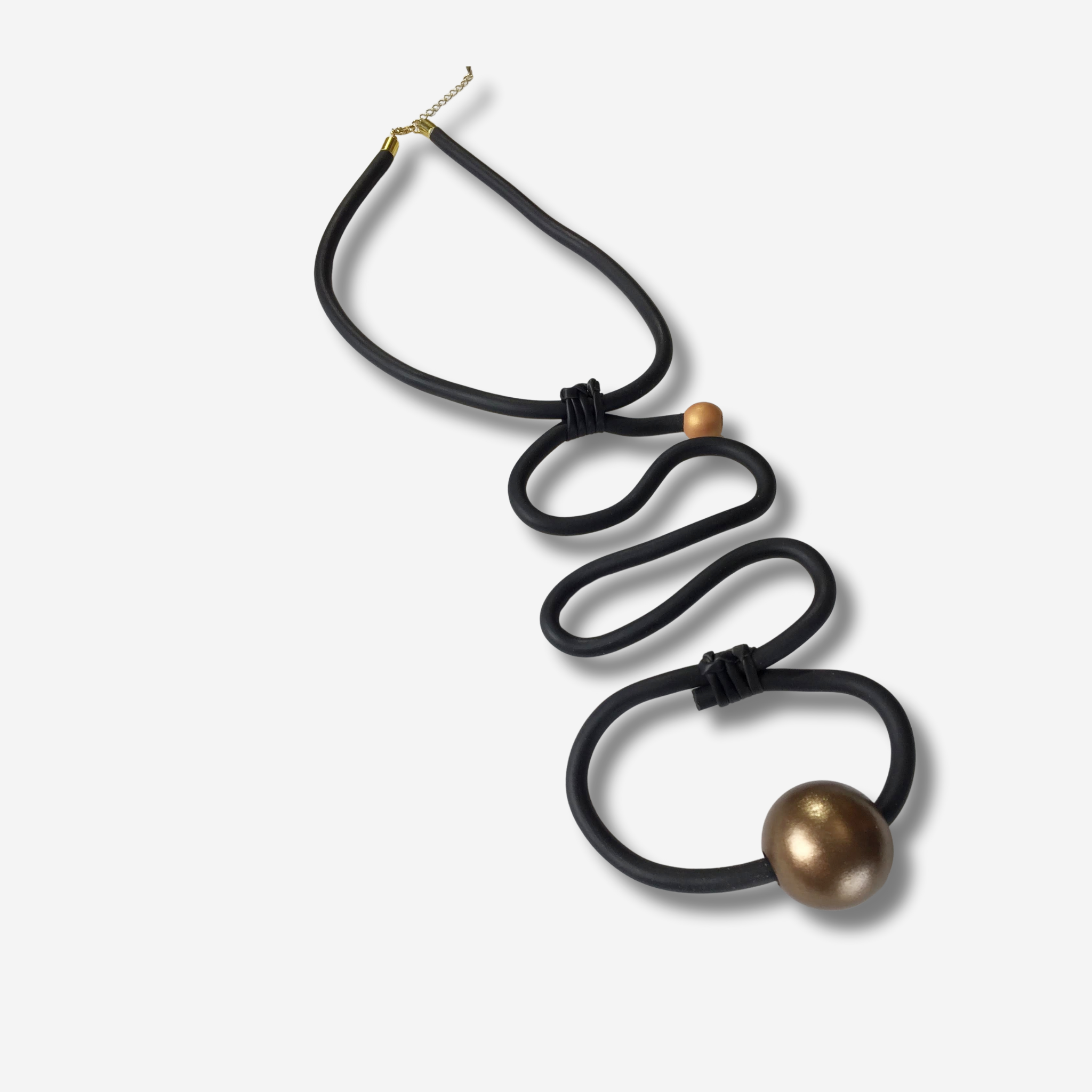 ‘Anika’ Sculptural Rubber Neckpiece