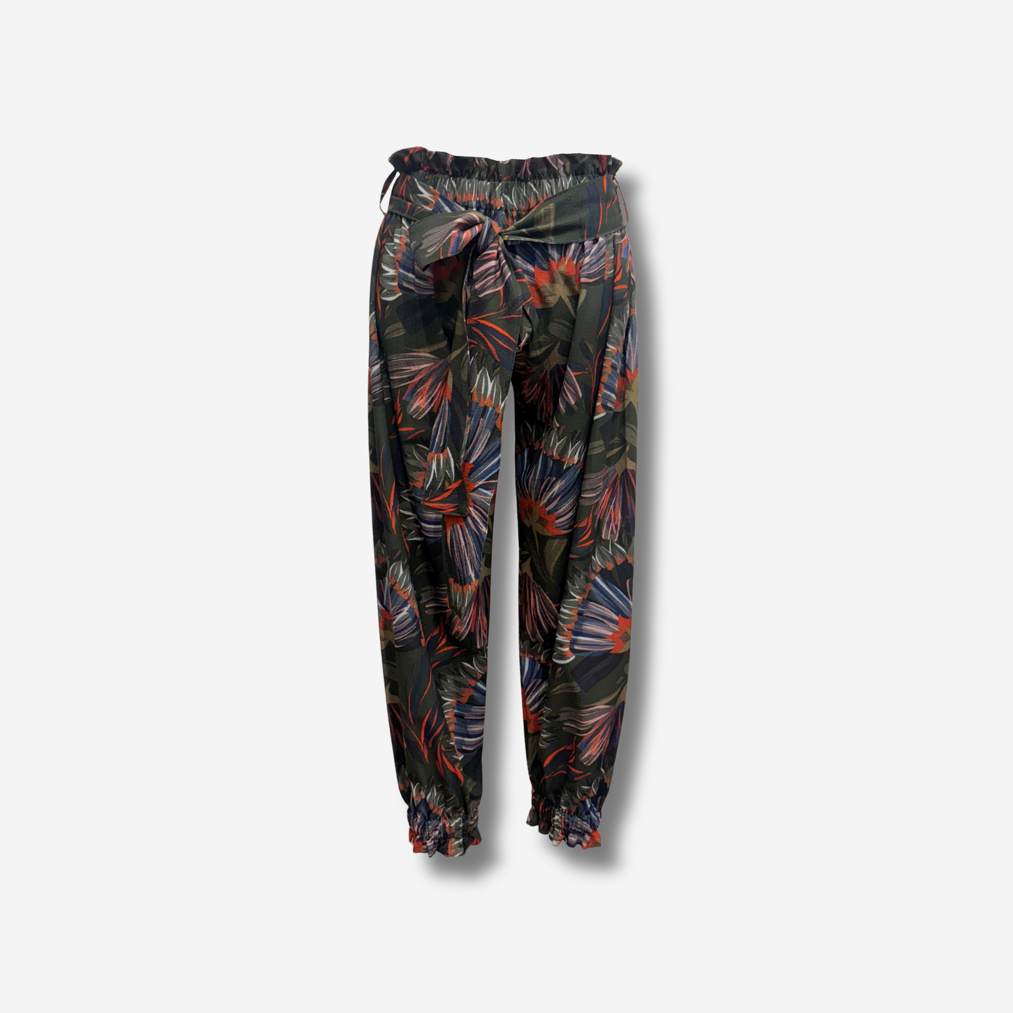 'JULITA' BELTED DRAPE PANT