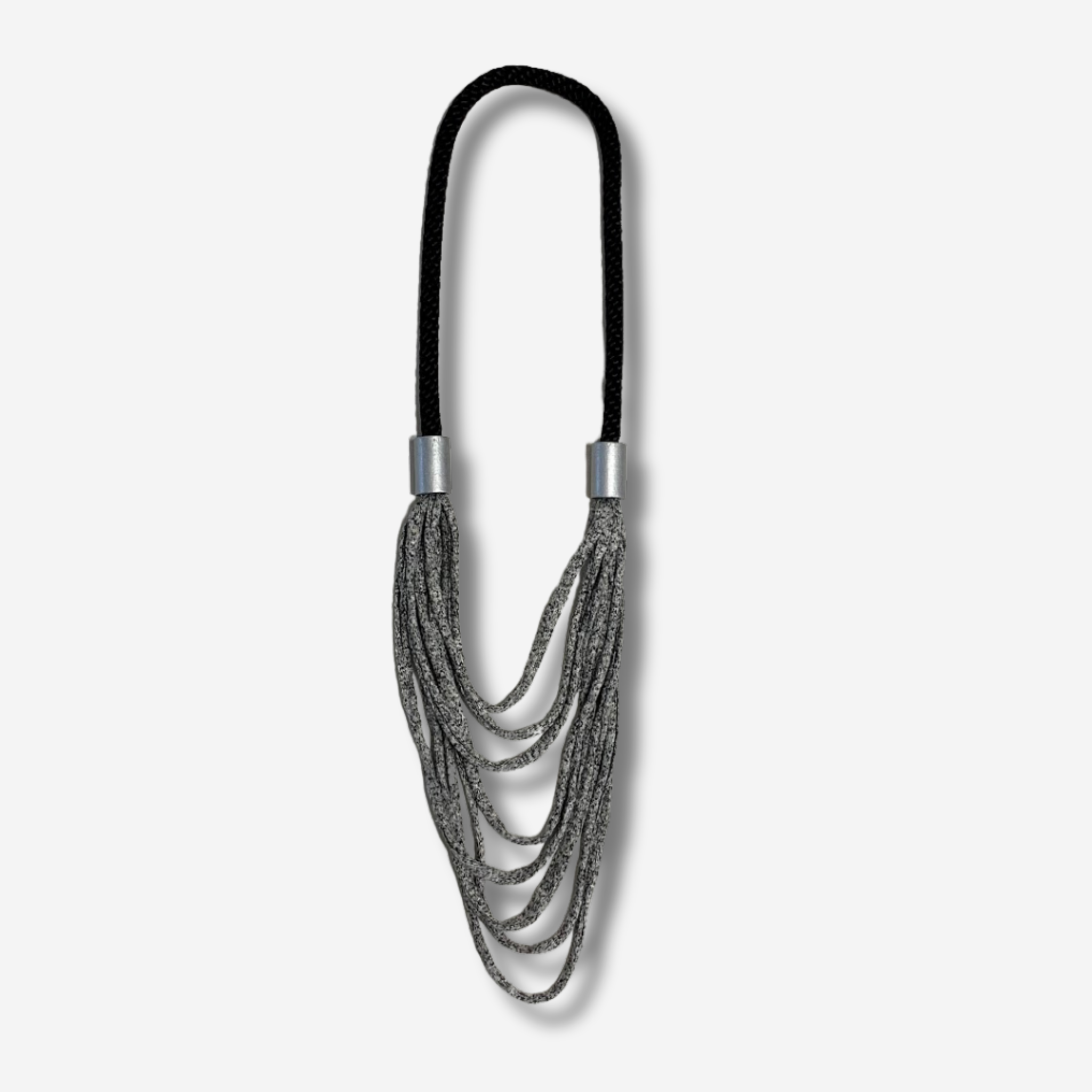 'MARALI' LAYERED FABRIC & CORD MIX NECKPIECE