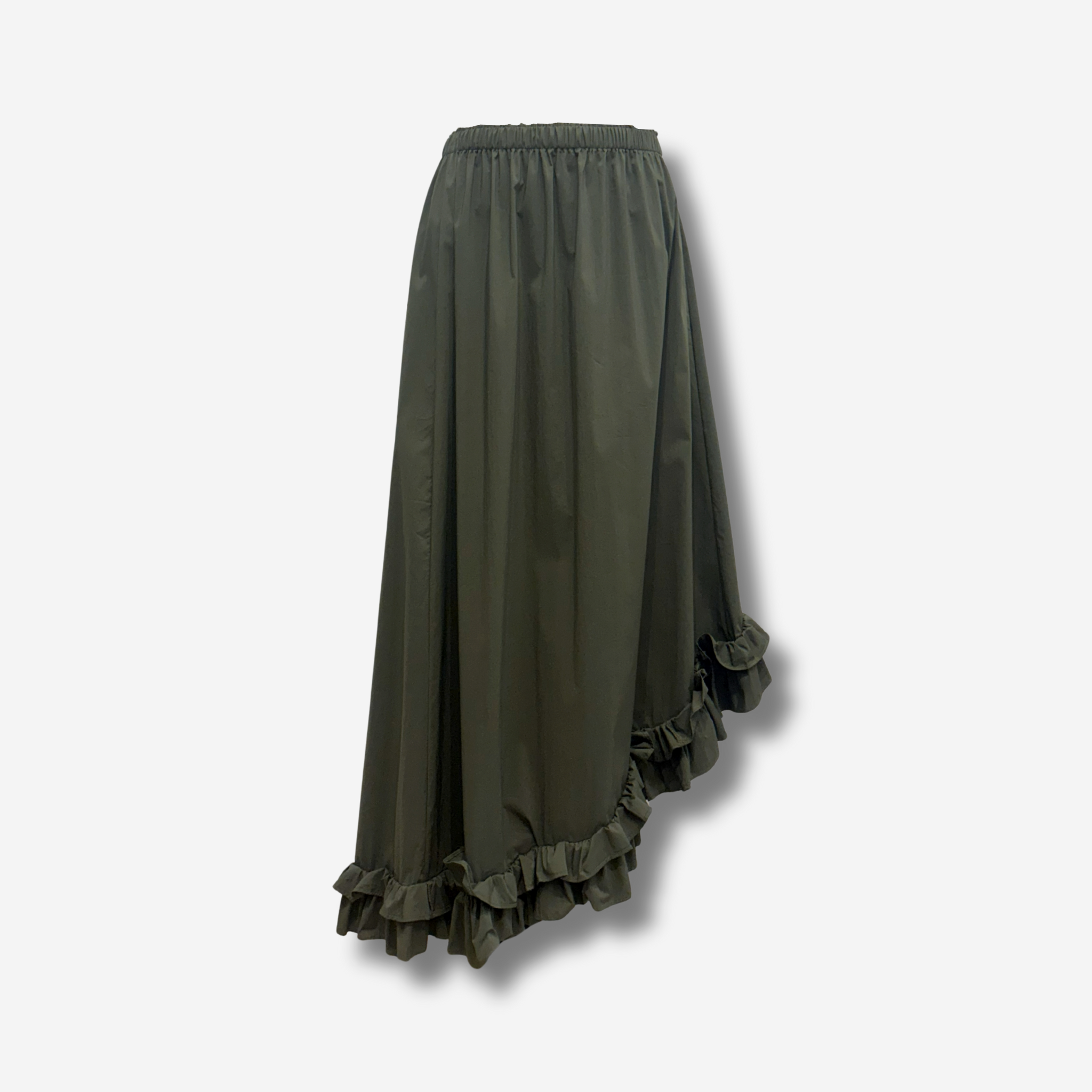 'RAISINE' FRILL DETAIL ASYMETRICAL SKIRT