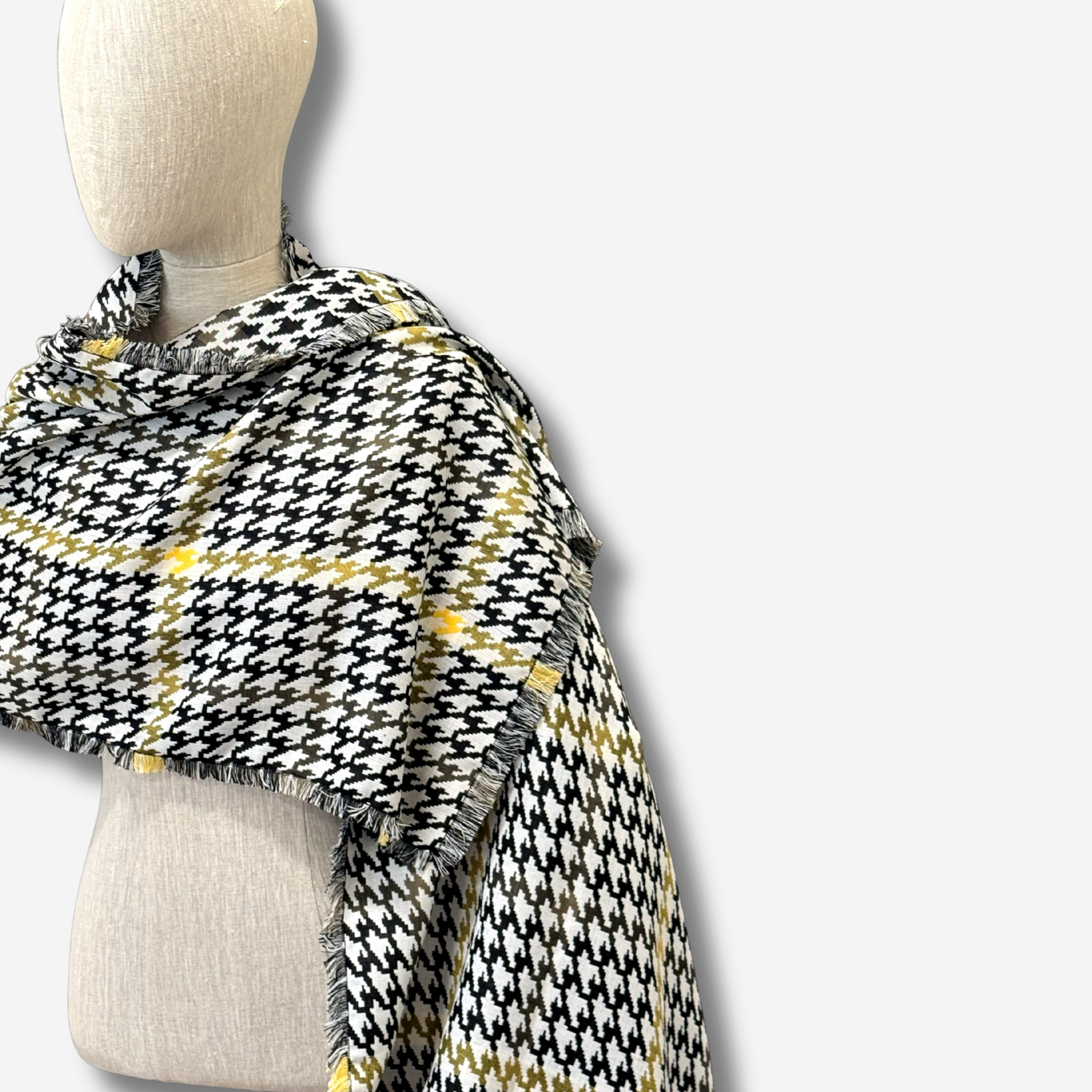 'Chione' Houndstooth Scarf