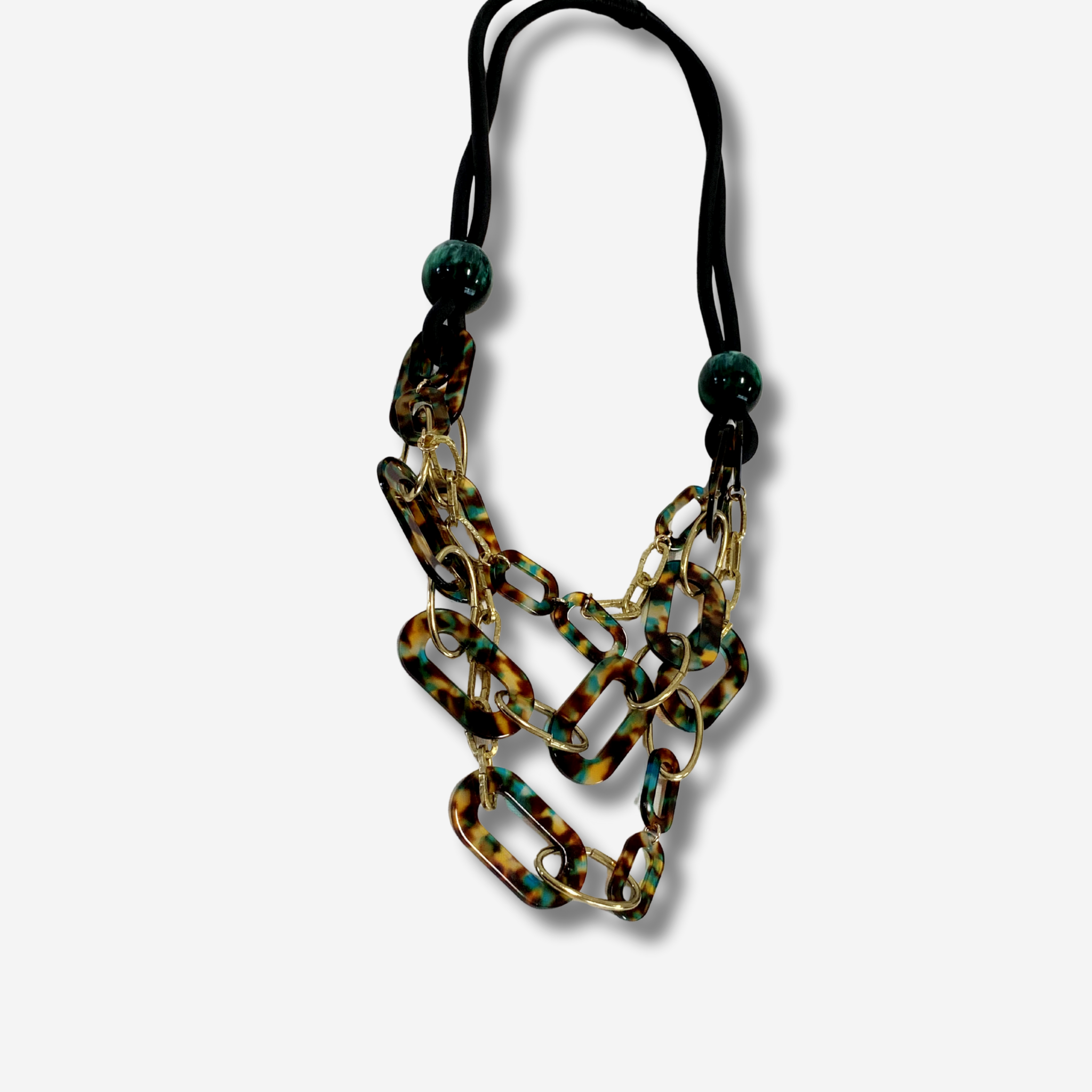 ‘Farrah’ Chain + Resin Neckpiece