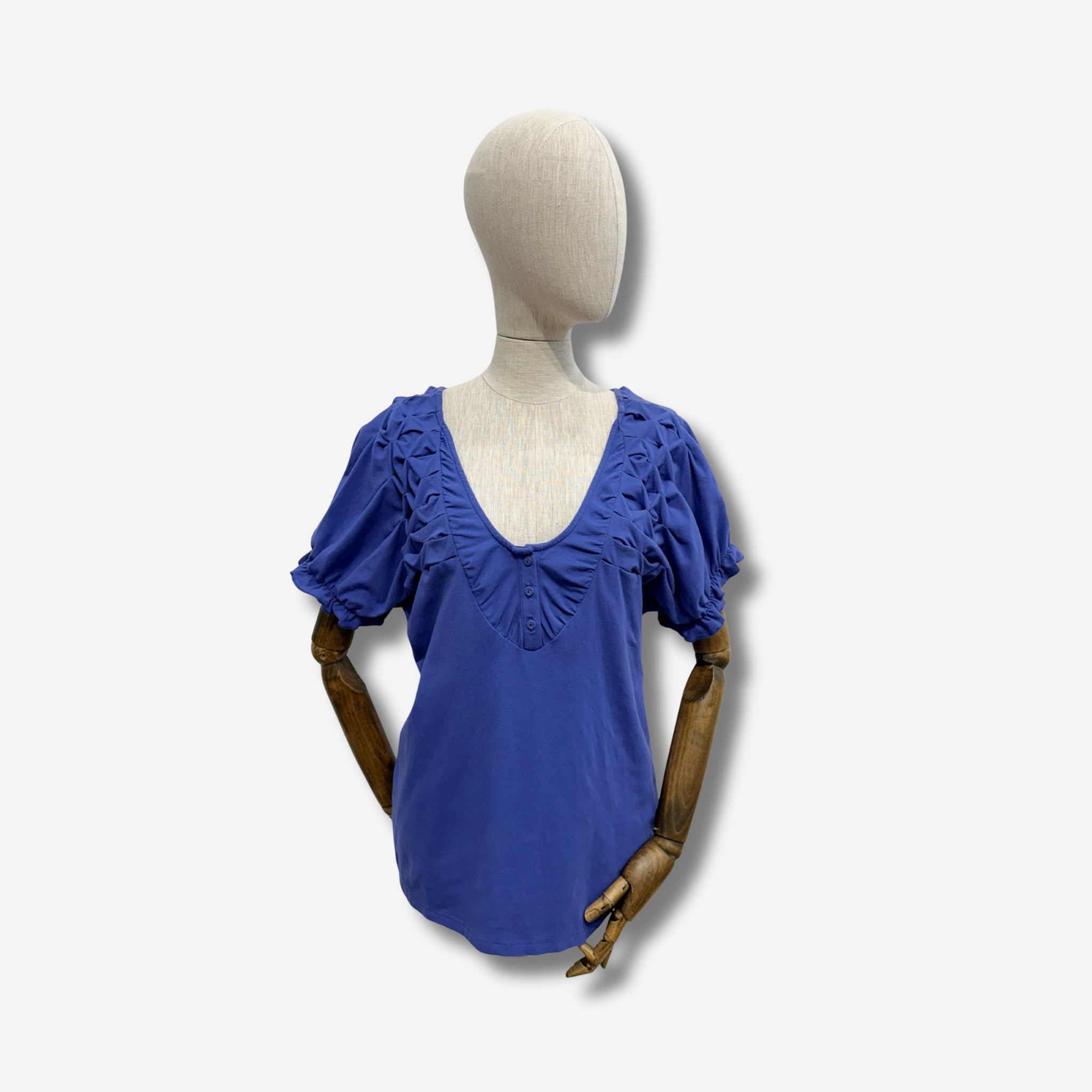 'FIOREL' PIN TUCK STITCH DETAIL TOP