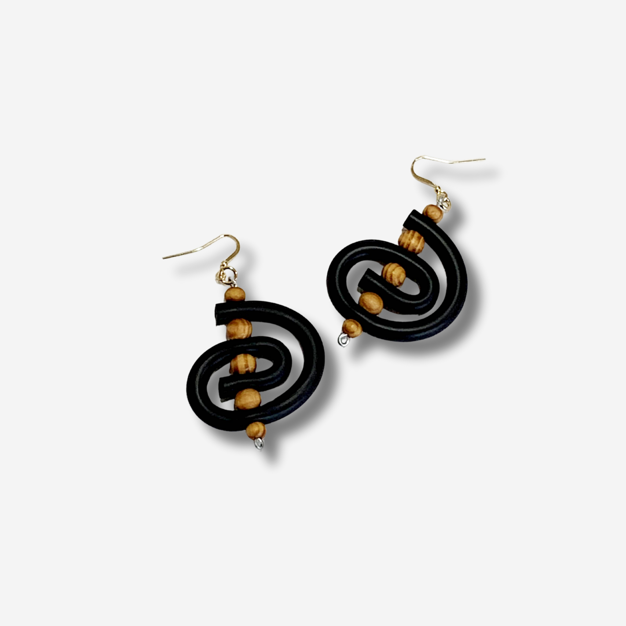 'SOMO' RUBBER COIL DROP EARRING