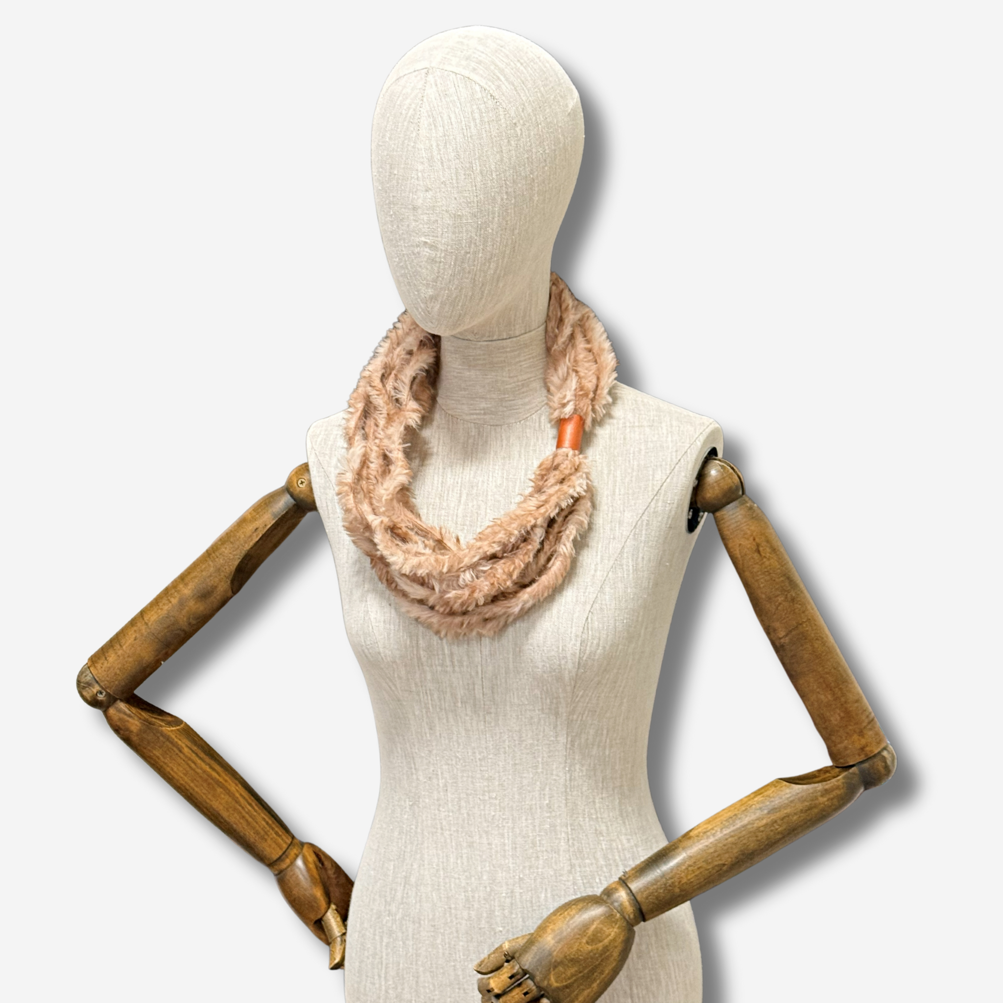 ‘Vitaria’ plush fur scarfette in Sodalite.