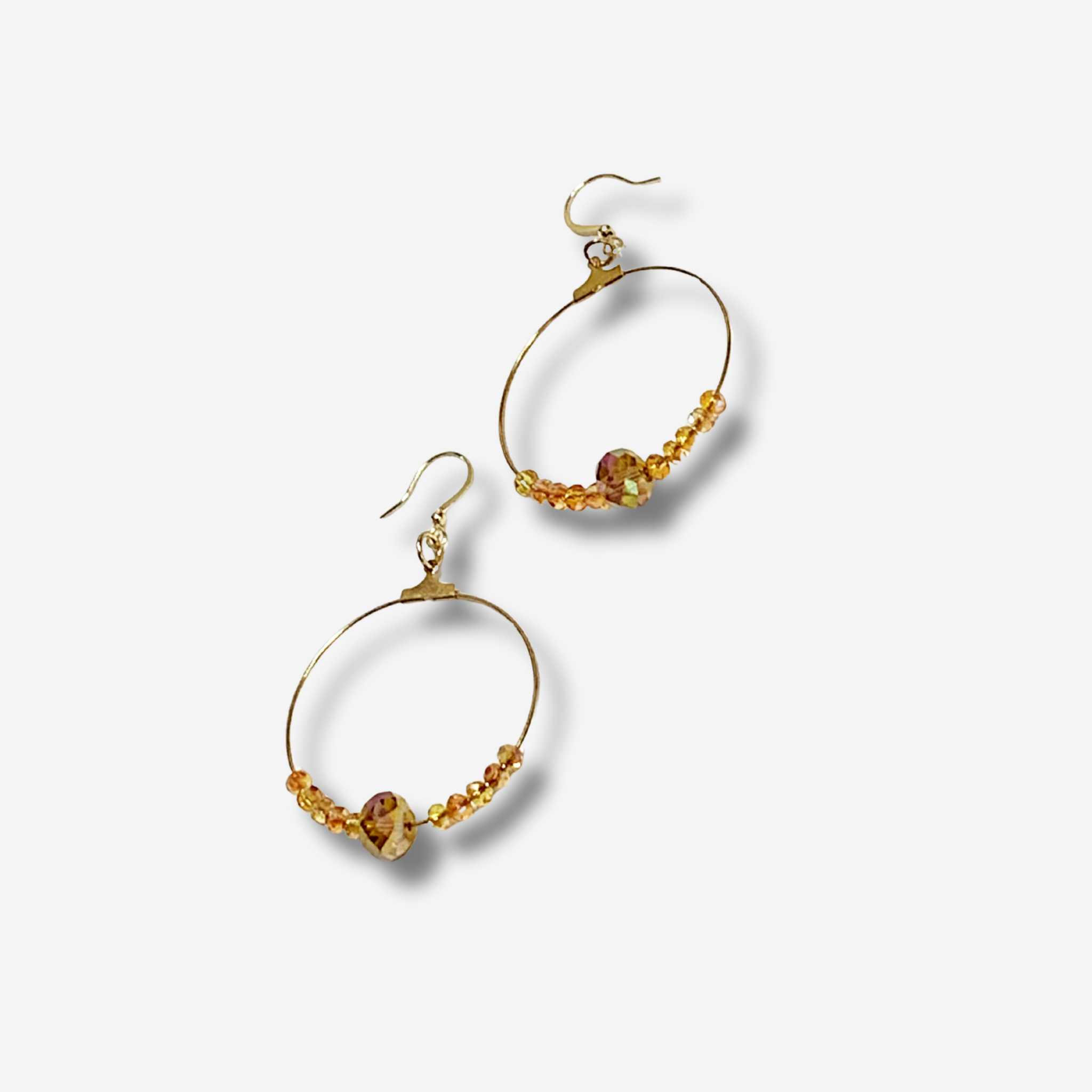 'GILA' BEAD HOOP EARRING.