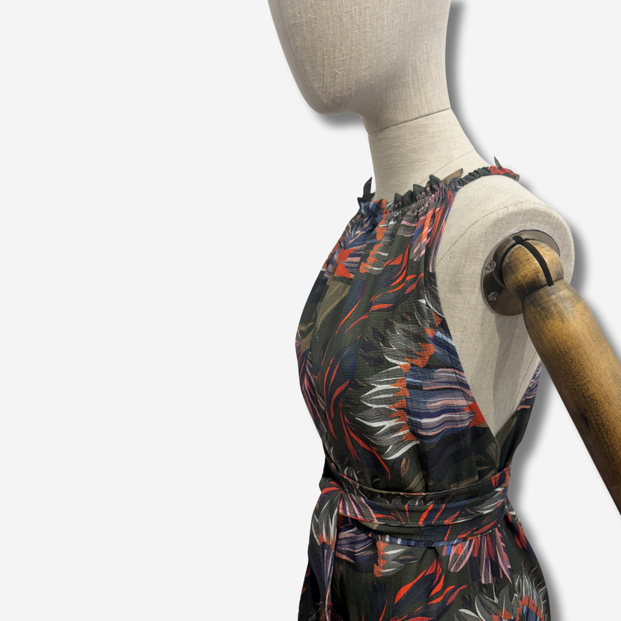 ‘Araminta’ Belted Asymmetrical Dress