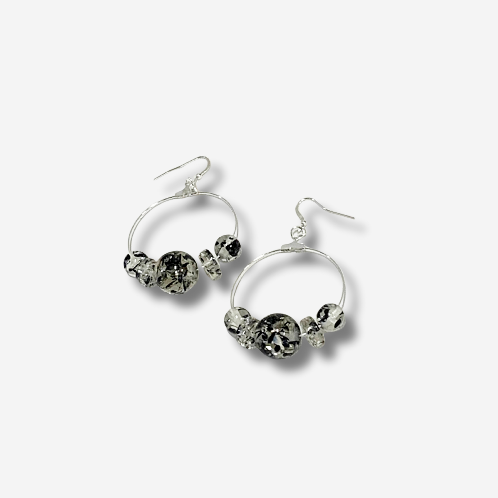 'SOTERA' RESIN BEAD HOOP DROP EARRING