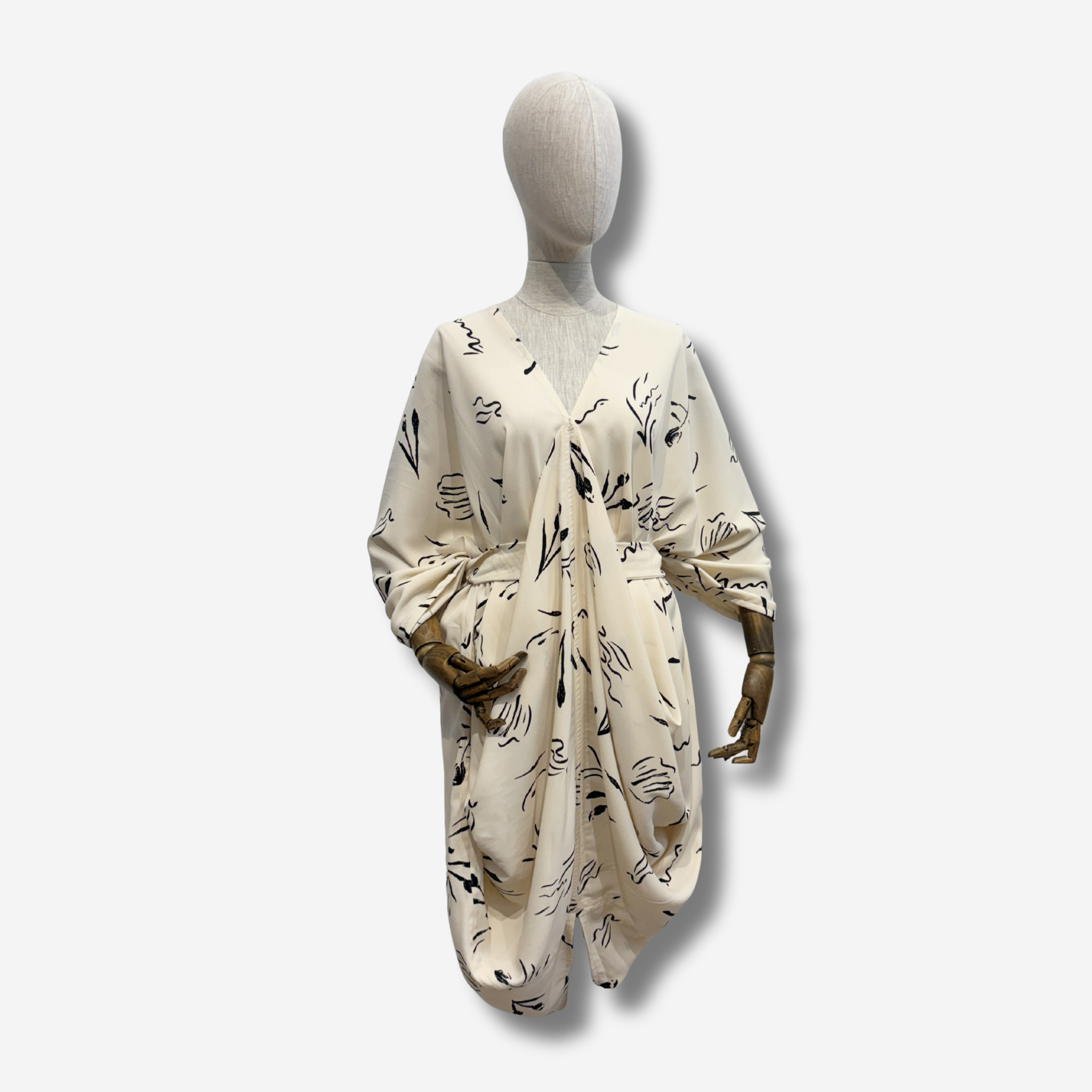 'Mireya' Belted Bustle Dress