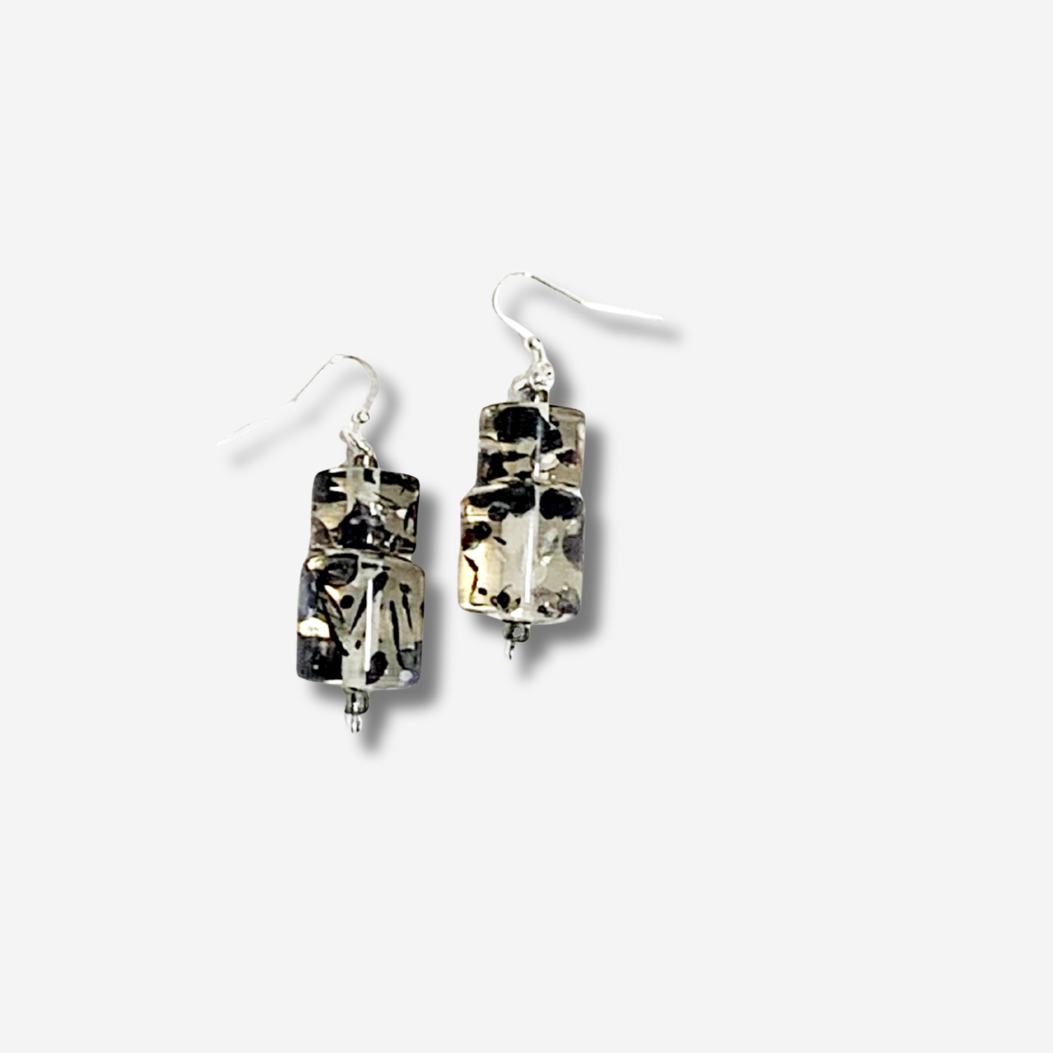 'ANNISTON' RESIN BARREL BEAD DROP EARRING