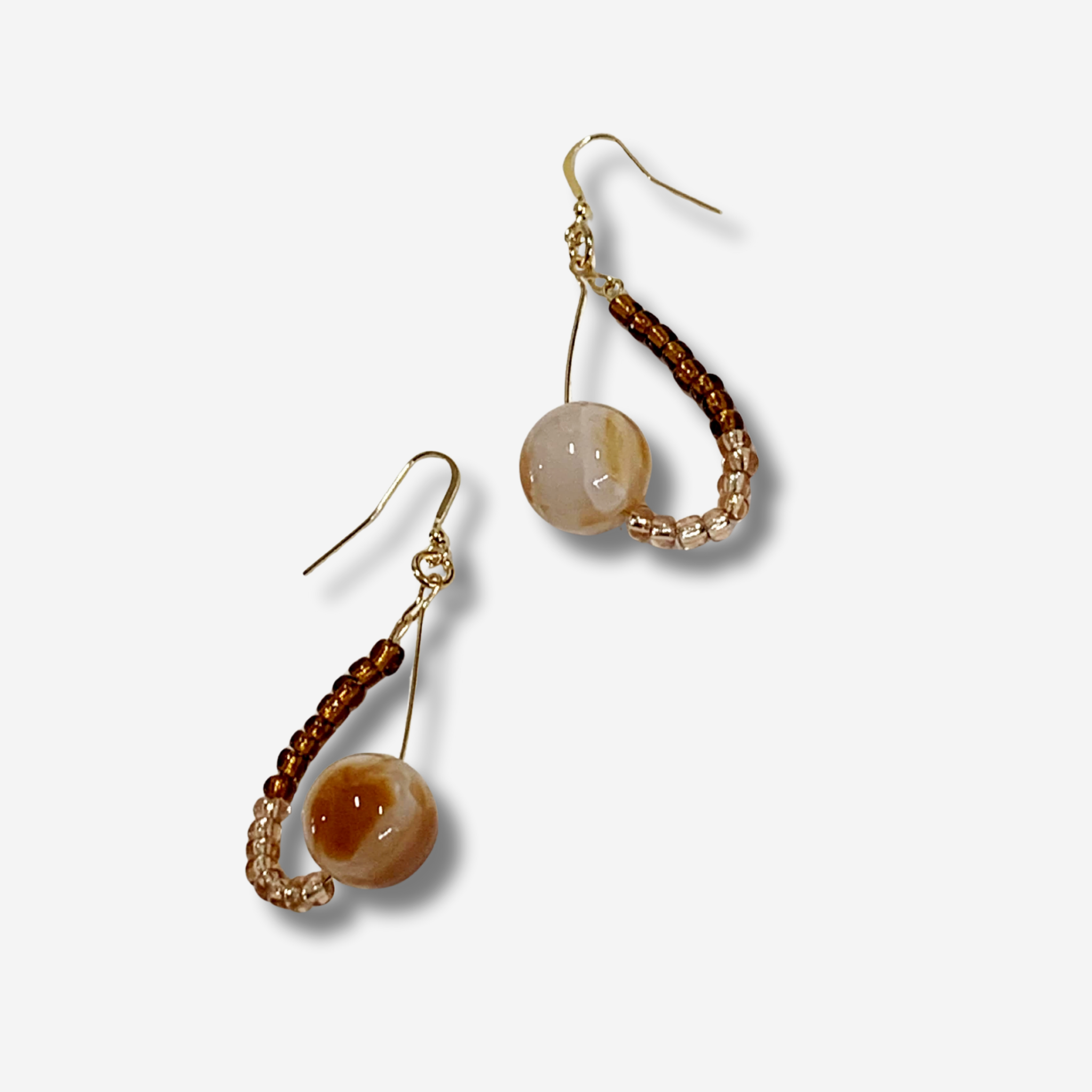 'AGATA' BEAD DROP EARRING