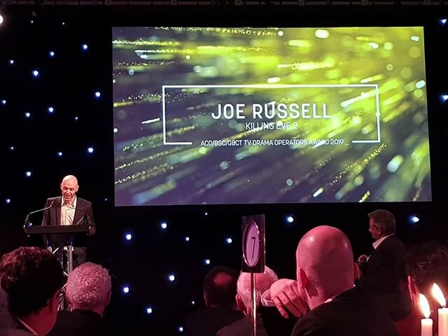 Congratulations to my old mate Joe Russell ACO, winning Best Operator in the TV Drama category for his work on 'Killing Eve 2' at the @bscine awards. I personally looked up to Joe when I first started out. He had and still has an excellent photograph