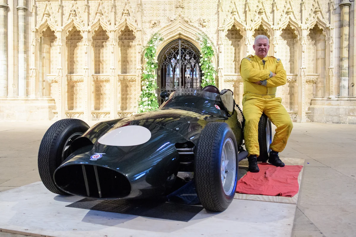 1958 F1 car with the banana stig