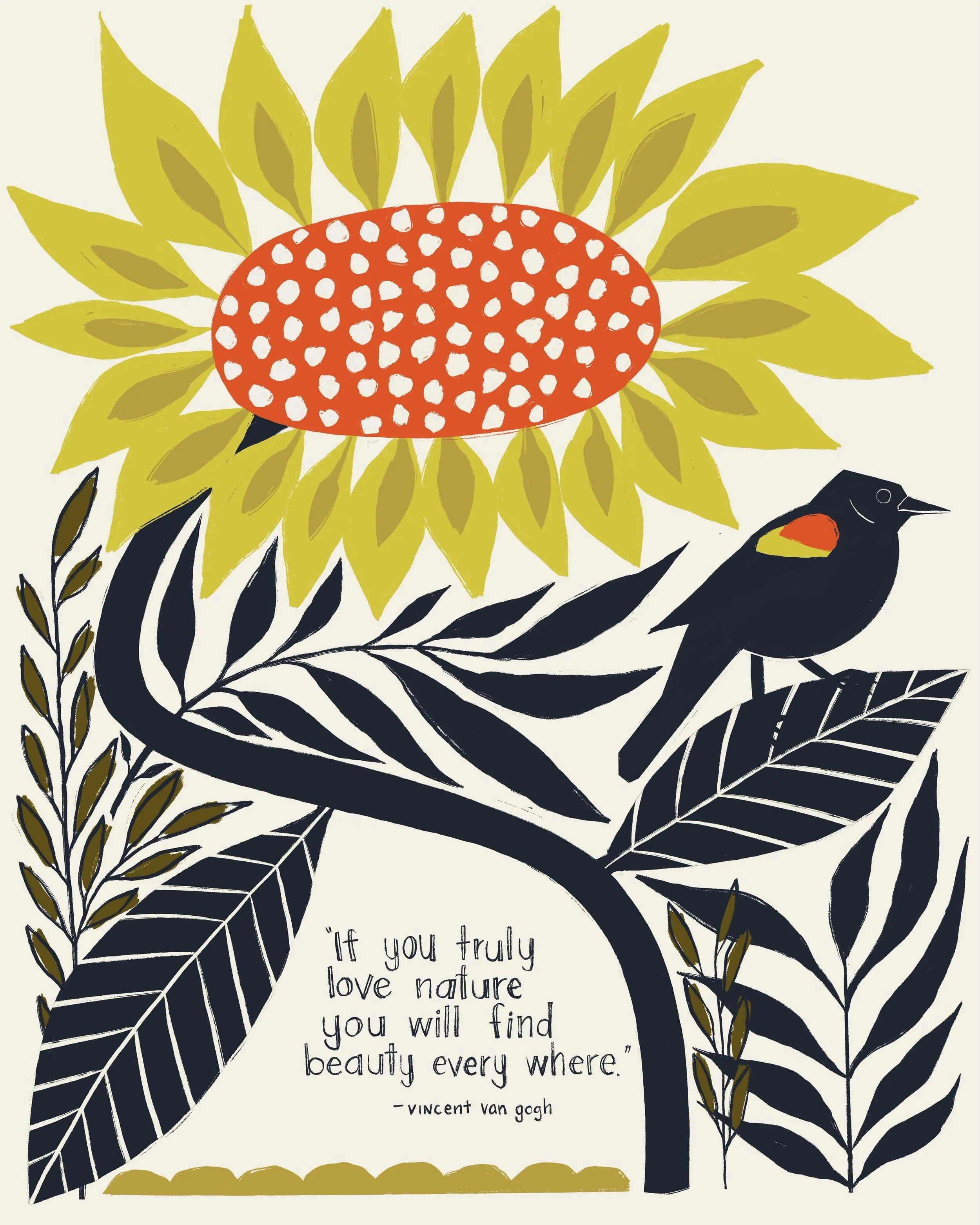 The red-winged blackbirds are back in full force. They are my constant companions on my morning walk reminding me it&rsquo;s okay to sing my song a little different than everyone else&rsquo;s and all to myself. #redwingblackbird  #sunflowers #morning