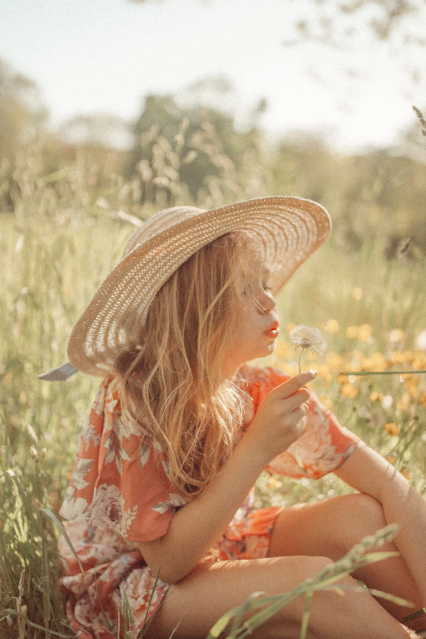 Delaney in a Field, Edited with the Flora Pack Lightroom Presets! 