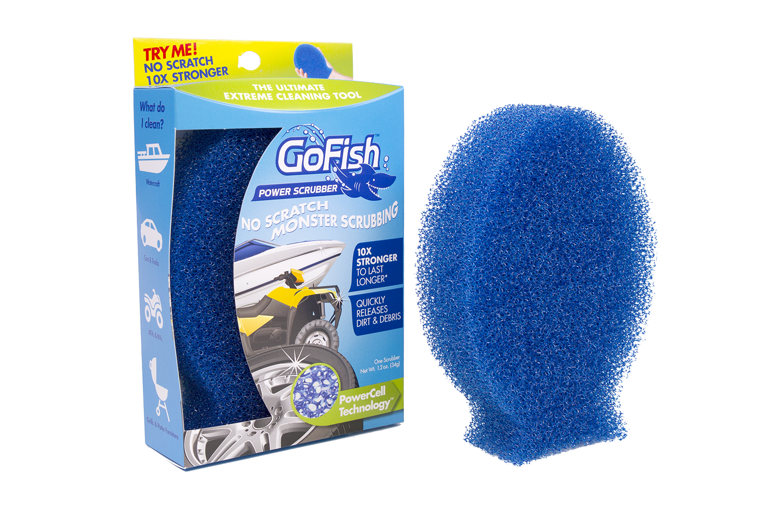3-Pack DishFish Scrubber CP101-3 Multi-Purpose Cleaning Sponge 