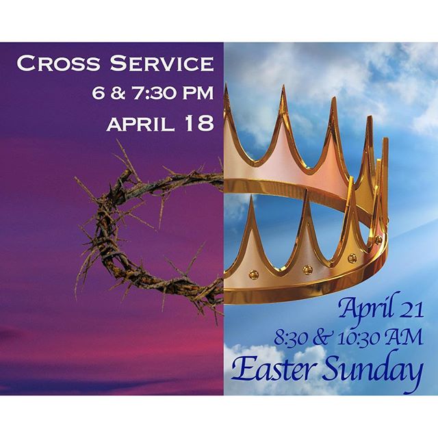Plan to join us on April 18 and 21 for these special services!
