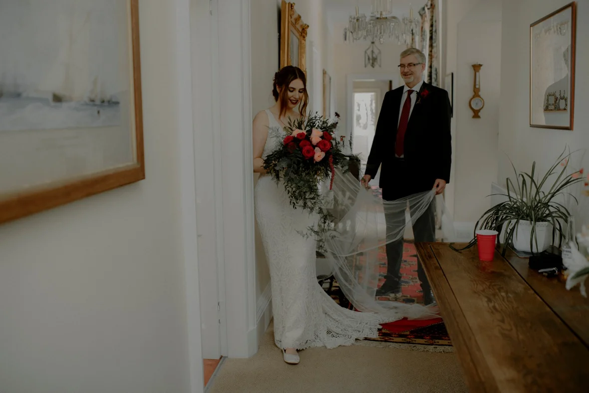 before walking down the aisle