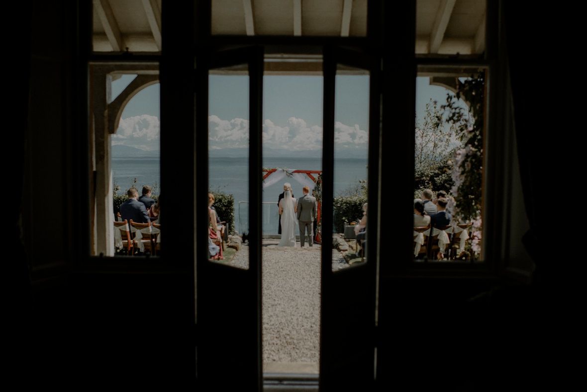 ceremony viewed from back